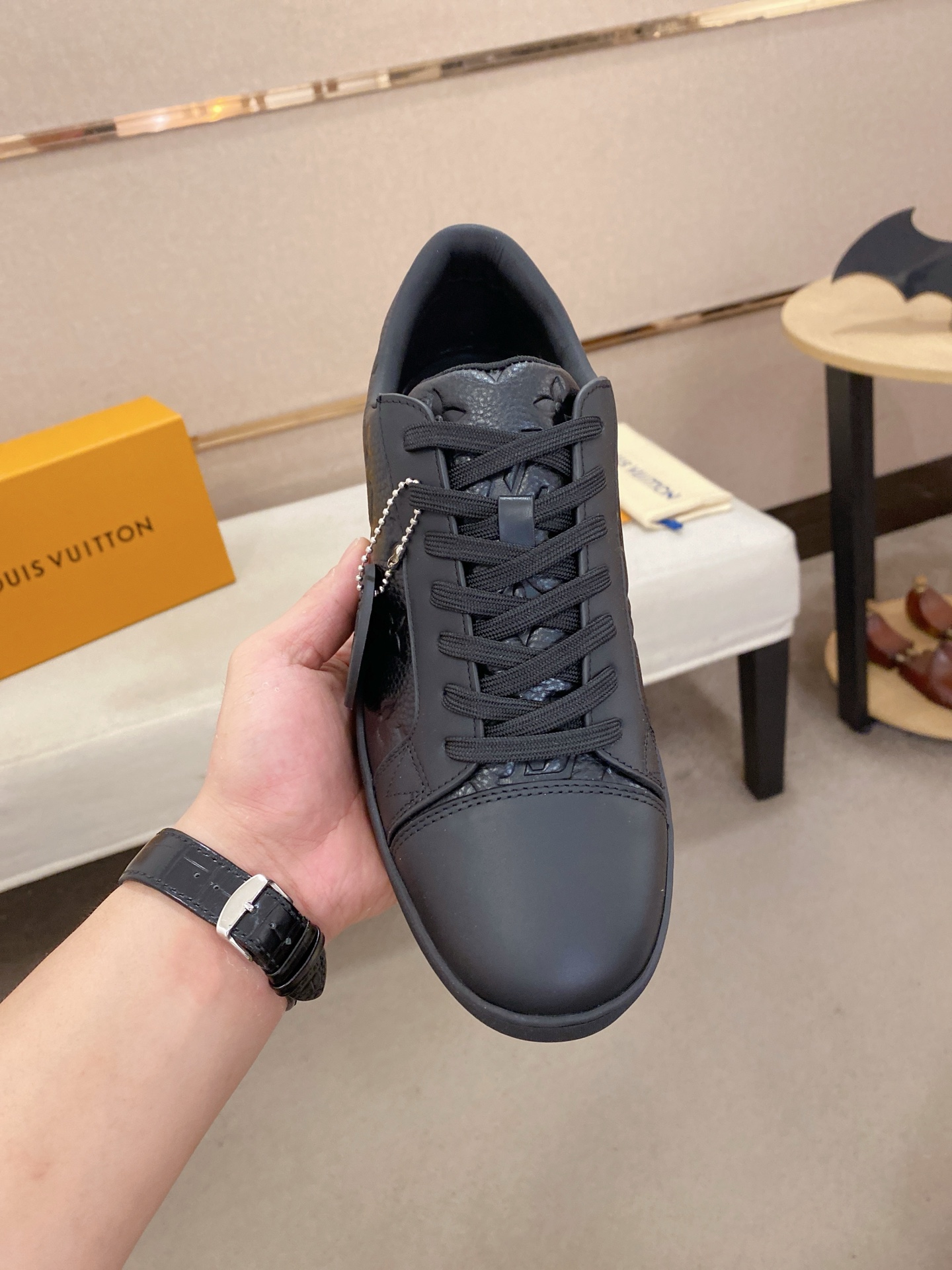 Louis Vuitton Men's Leather Monogram Embossed Low-Top Sneakers 3 i1746514662895 6381 0 1