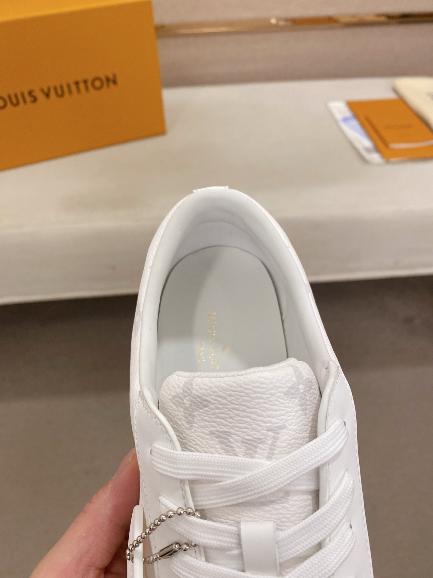 Louis Vuitton Men's White Leather Casual Sneakers with Monogram Print 7 i1746515117803 8492 0 4