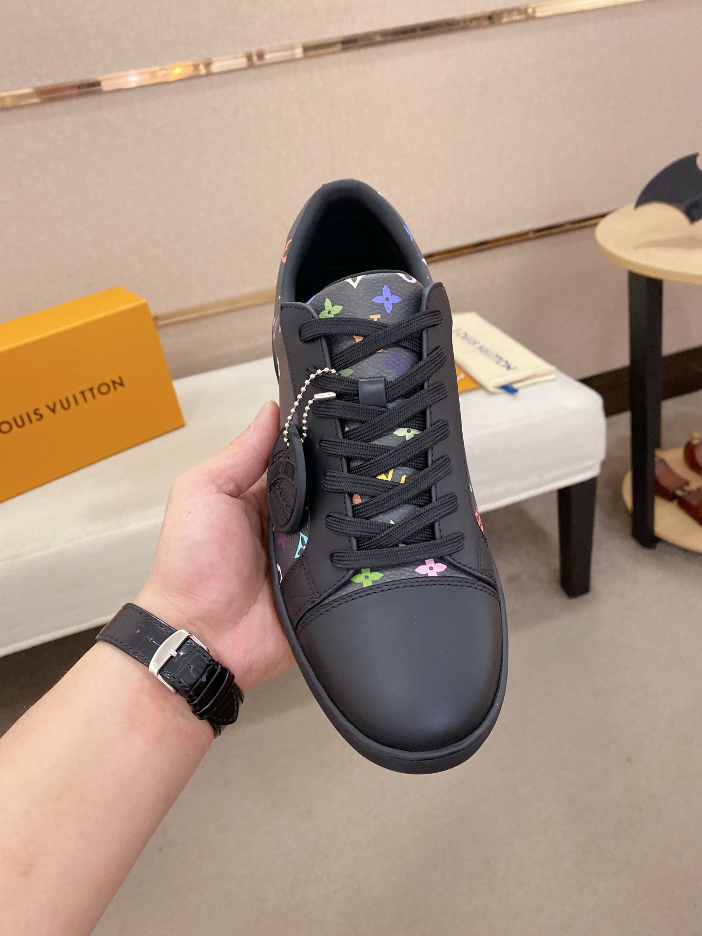 Louis Vuitton Men's Italian Leather Printed Sneakers - Size 38-44 3 i1746515252881 7125 0 1