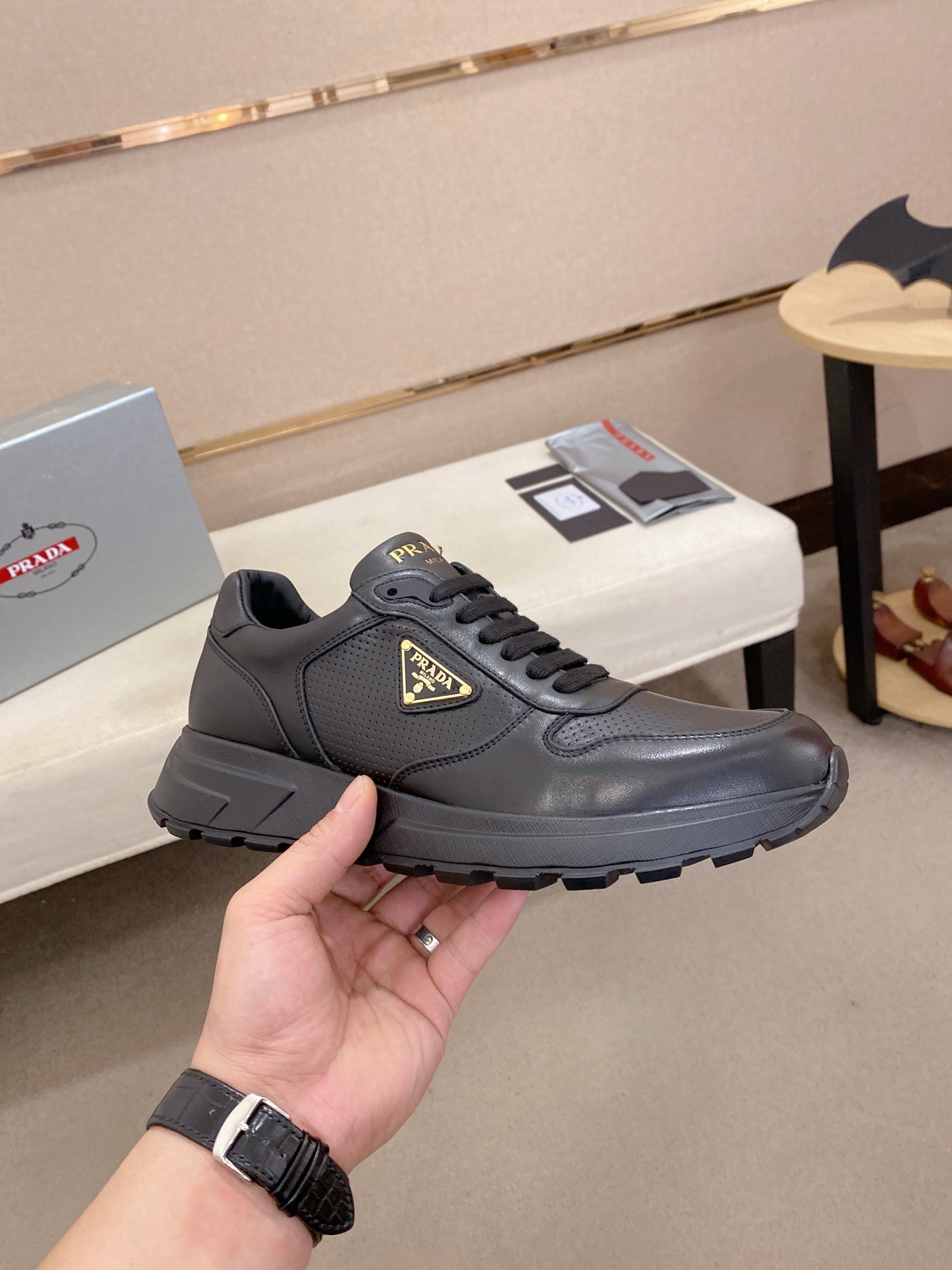 Prada Men's Leather Sneakers - Classic Style, Ultimate Comfort & Durability 5 i1746599761123 8708 0 3