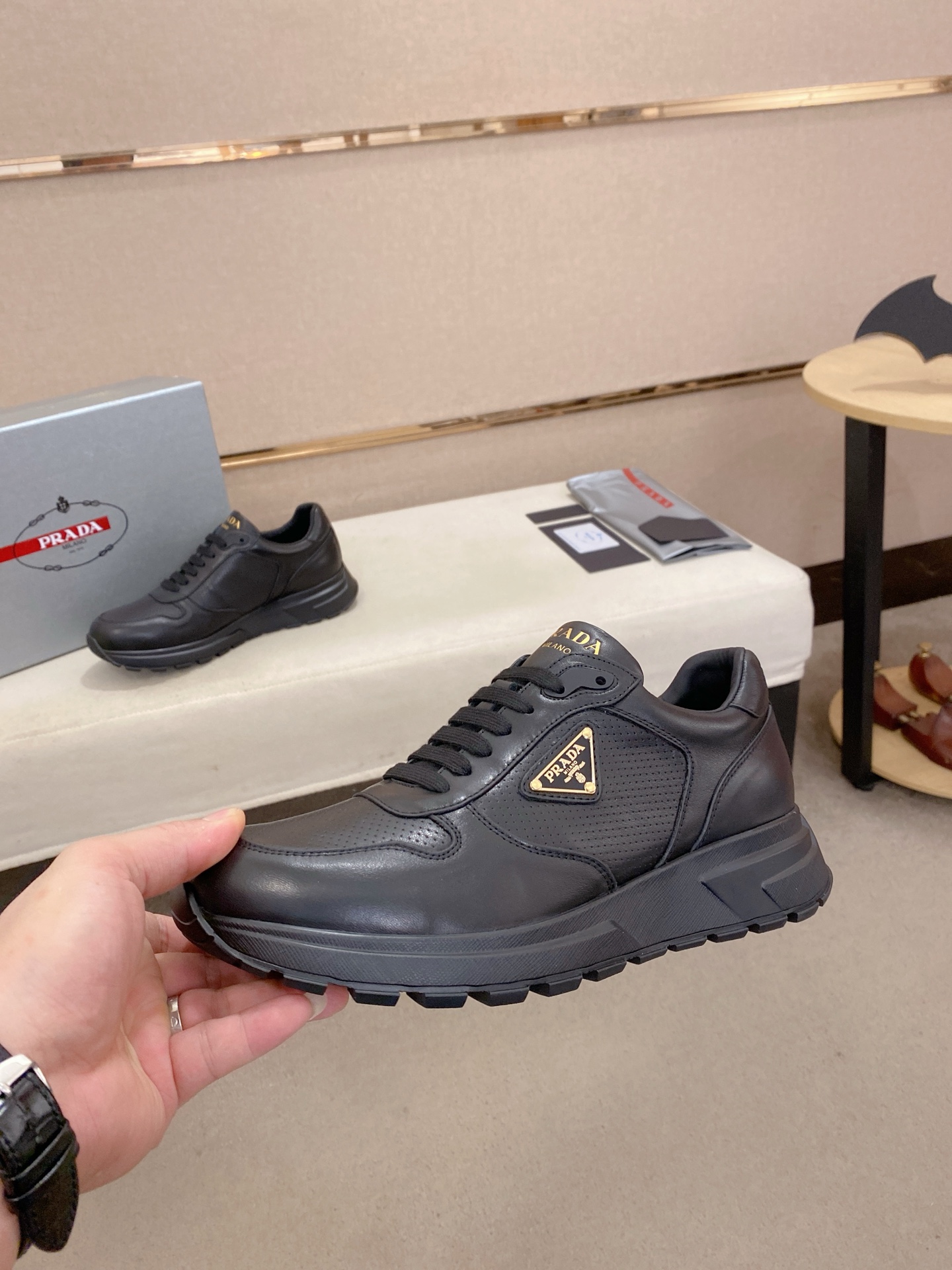 Prada Men's Leather Sneakers - Classic Style, Ultimate Comfort & Durability 4 i1746599762250 7720 0 2