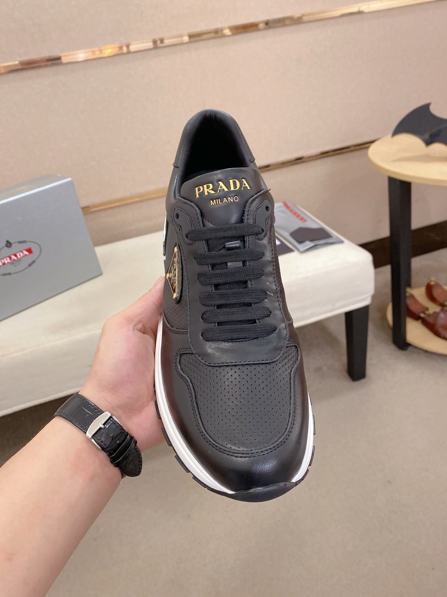 Prada Men's Leather Sneakers - Stylish, Comfortable, and High-Quality 3 i1746599849987 1182 0 1