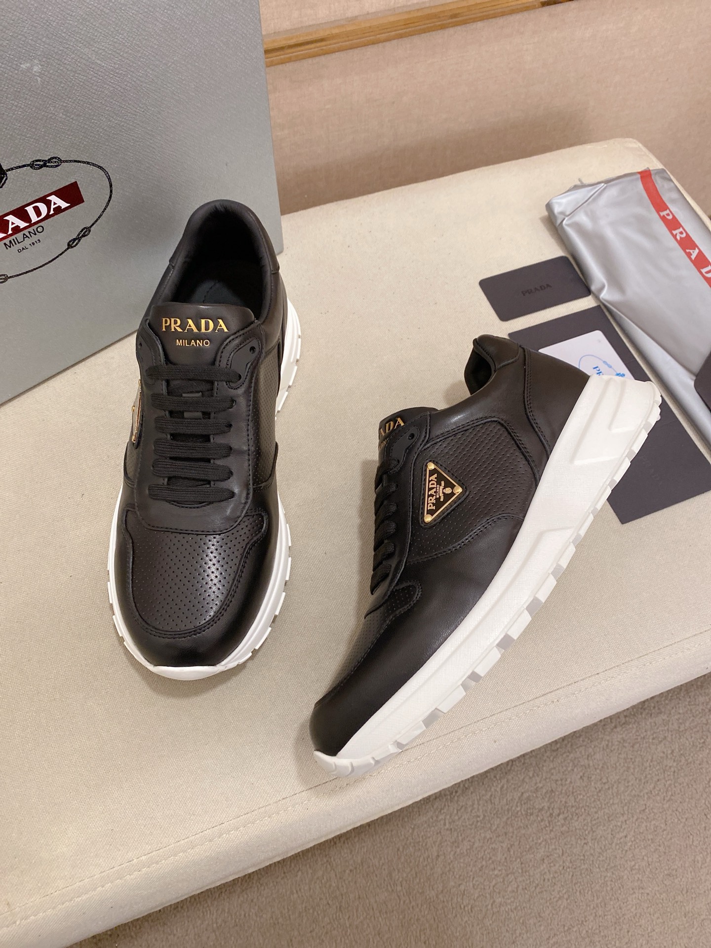 Prada Men's Leather Sneakers - Premium Comfort & Style | Sizes 38-44 7 i1746599894449 7858 0 5