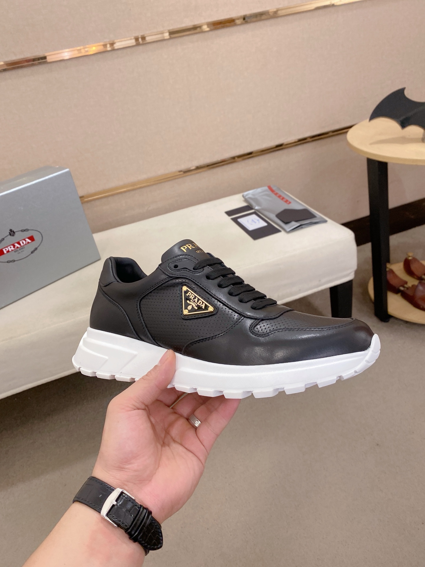 Prada Men's Leather Sneakers - Premium Comfort & Style | Sizes 38-44 5 i1746599895577 3315 0 3