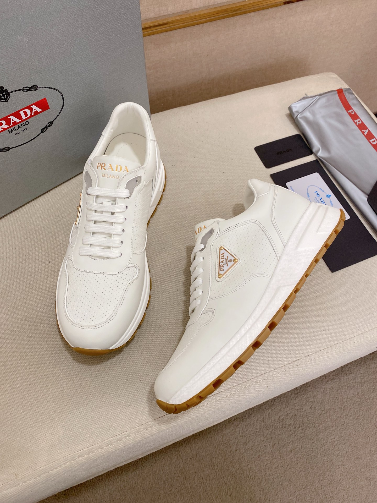 Prada Men's Leather Lace-Up Sneakers - Premium Quality, Comfortable Fit 6 i1746599934977 8630 0 6
