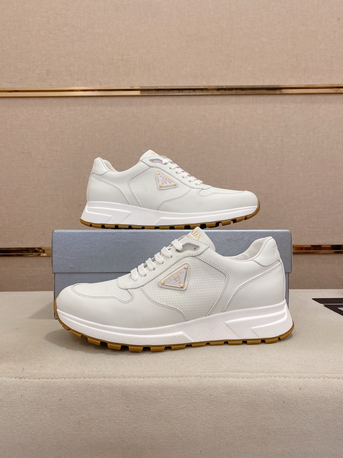 Prada Men's Leather Lace-Up Sneakers - Premium Quality, Comfortable Fit 8 i1746599935008 3470 0 5
