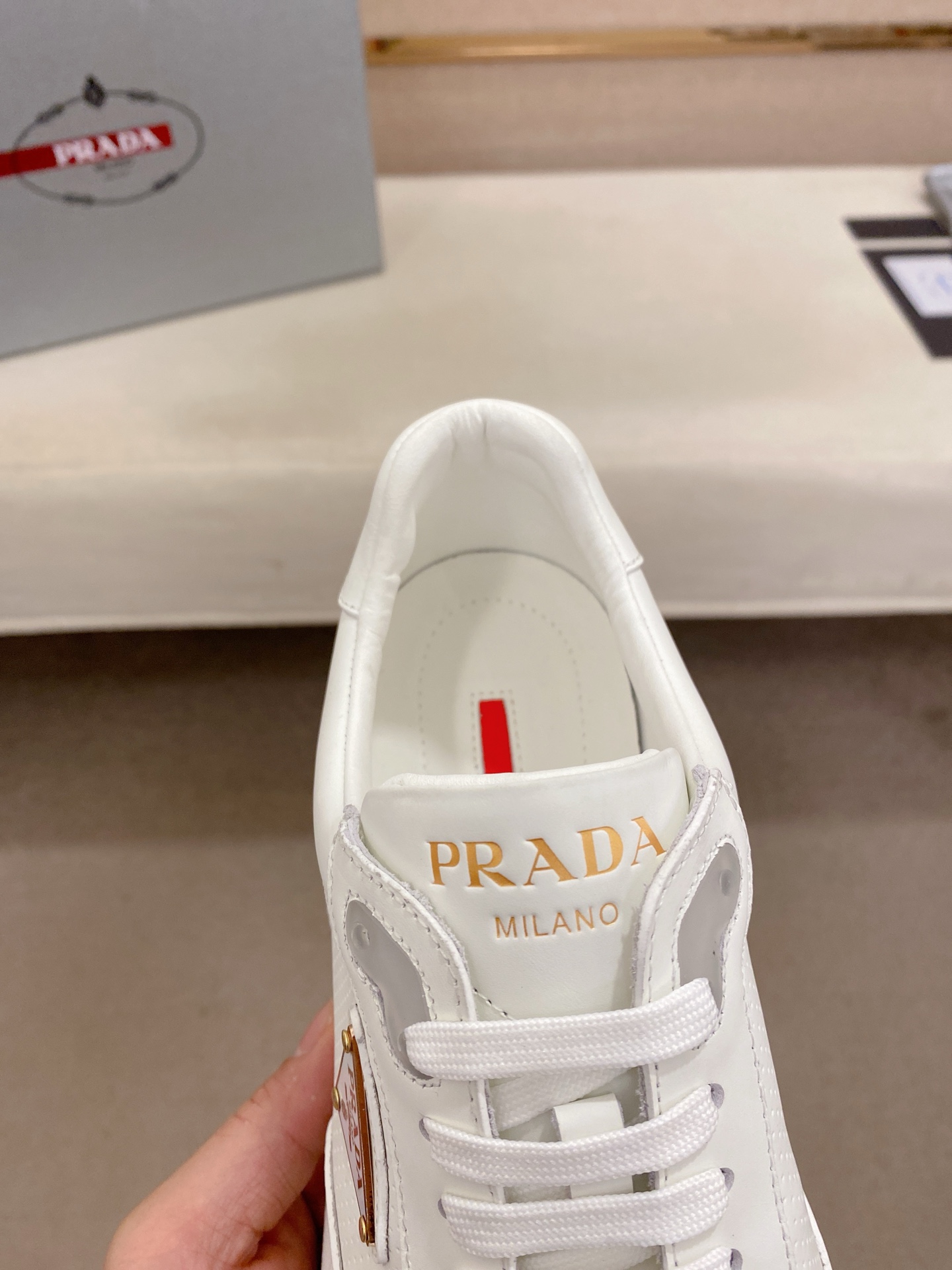Prada Men's Leather Lace-Up Sneakers - Premium Quality, Comfortable Fit 7 i1746599937590 4288 0 4