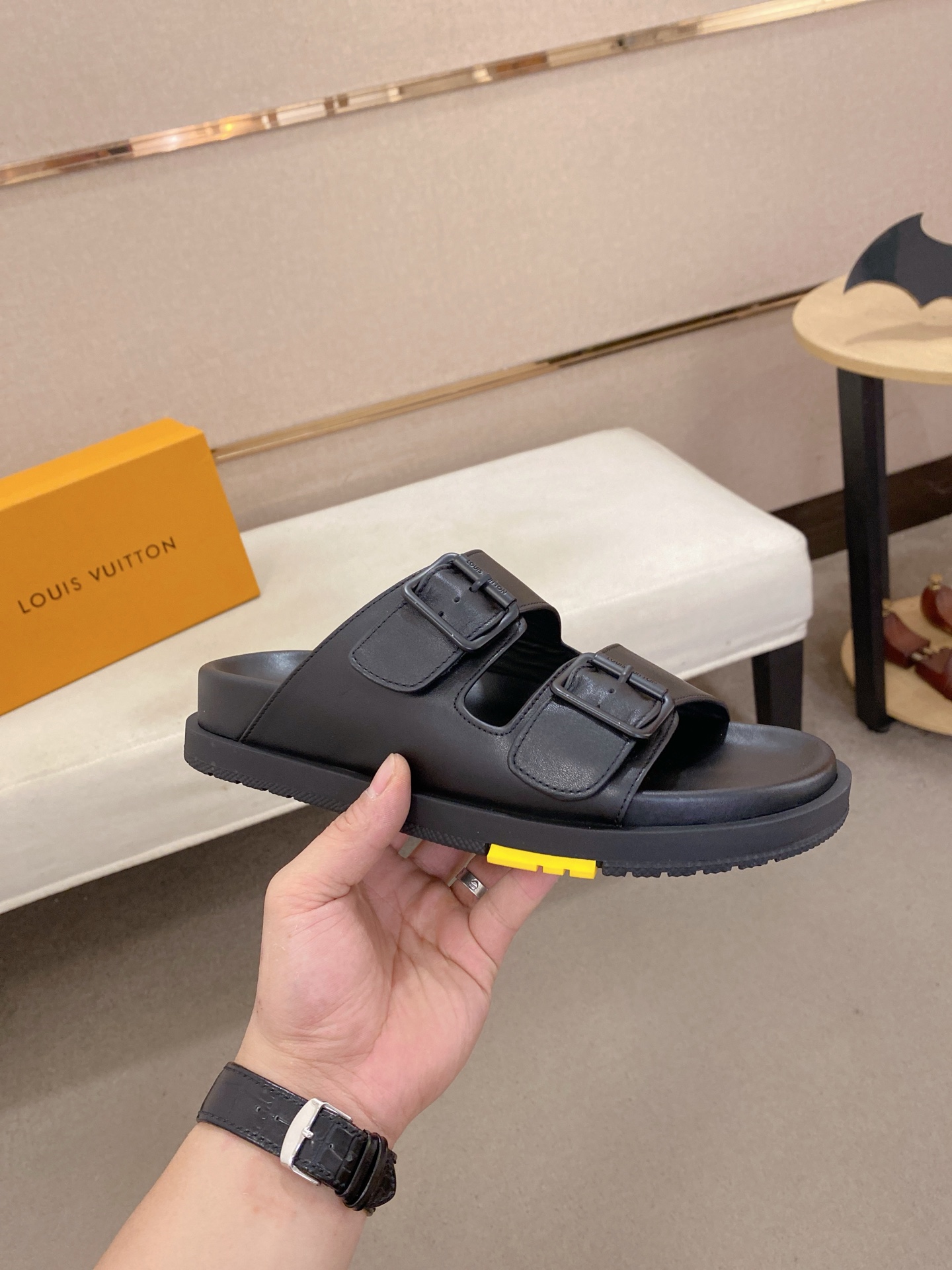 Louis Vuitton Men's Leather Sandals | Comfort and Style - Size 38-44 5 i1746858412566 874 0 3