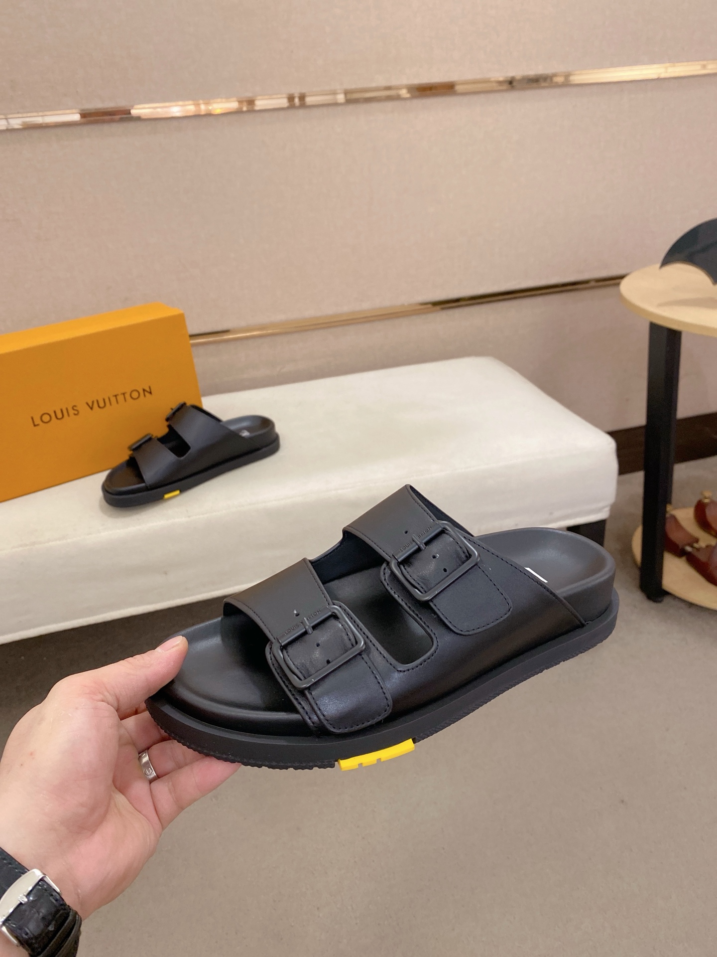 Louis Vuitton Men's Leather Sandals | Comfort and Style - Size 38-44 4 i1746858412607 2583 0 2
