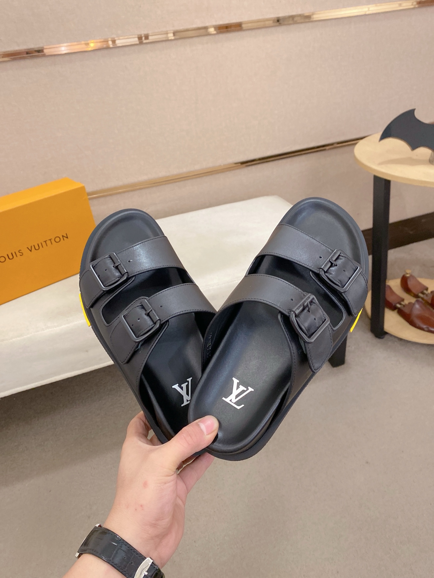 Louis Vuitton Men's Leather Sandals | Comfort and Style - Size 38-44 6 i1746858413731 1882 0 4
