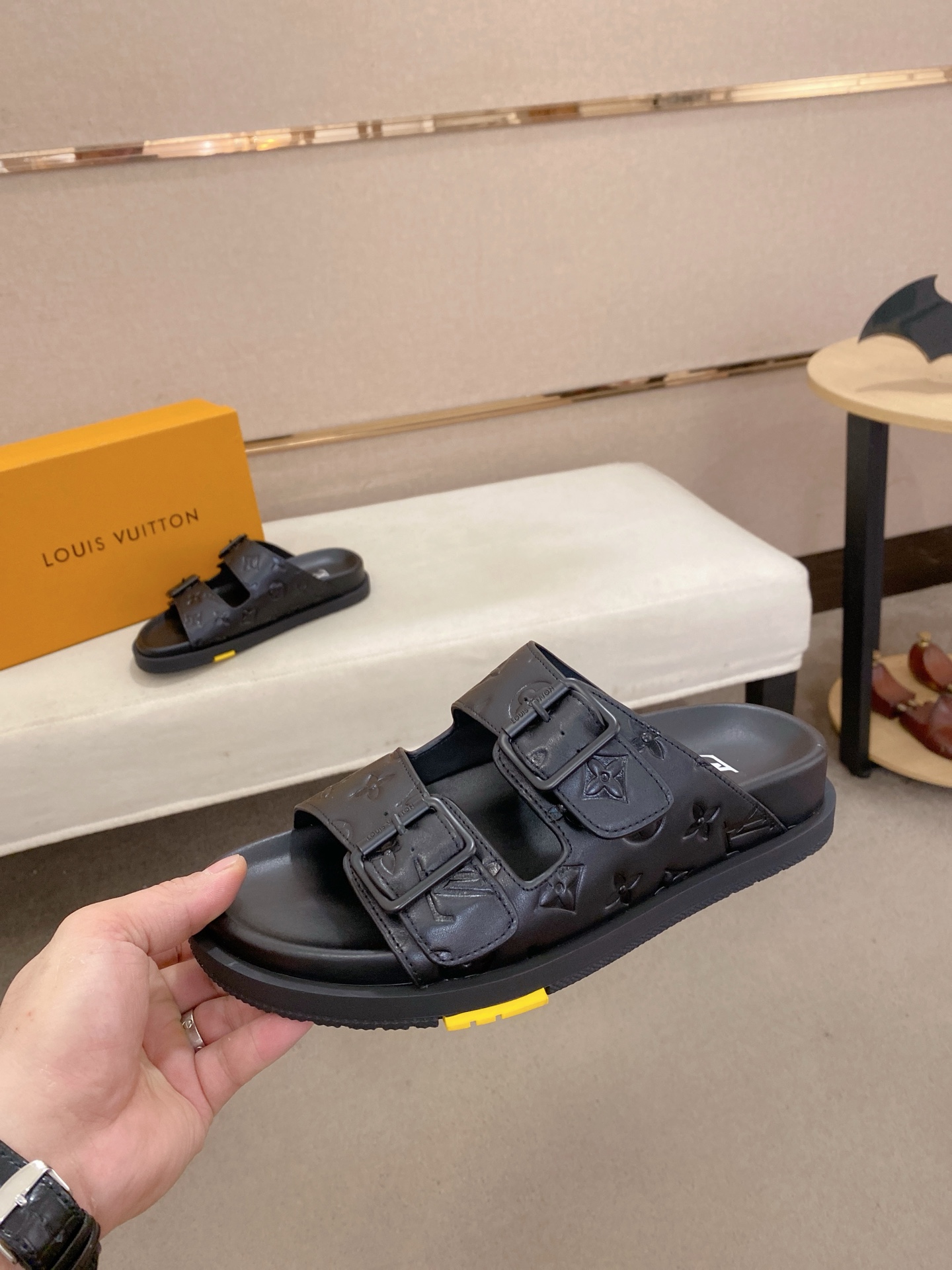 Louis Vuitton Men's Leather Sandals, Imported Leather, Comfortable Fit 4 i1746858632228 762 0 2