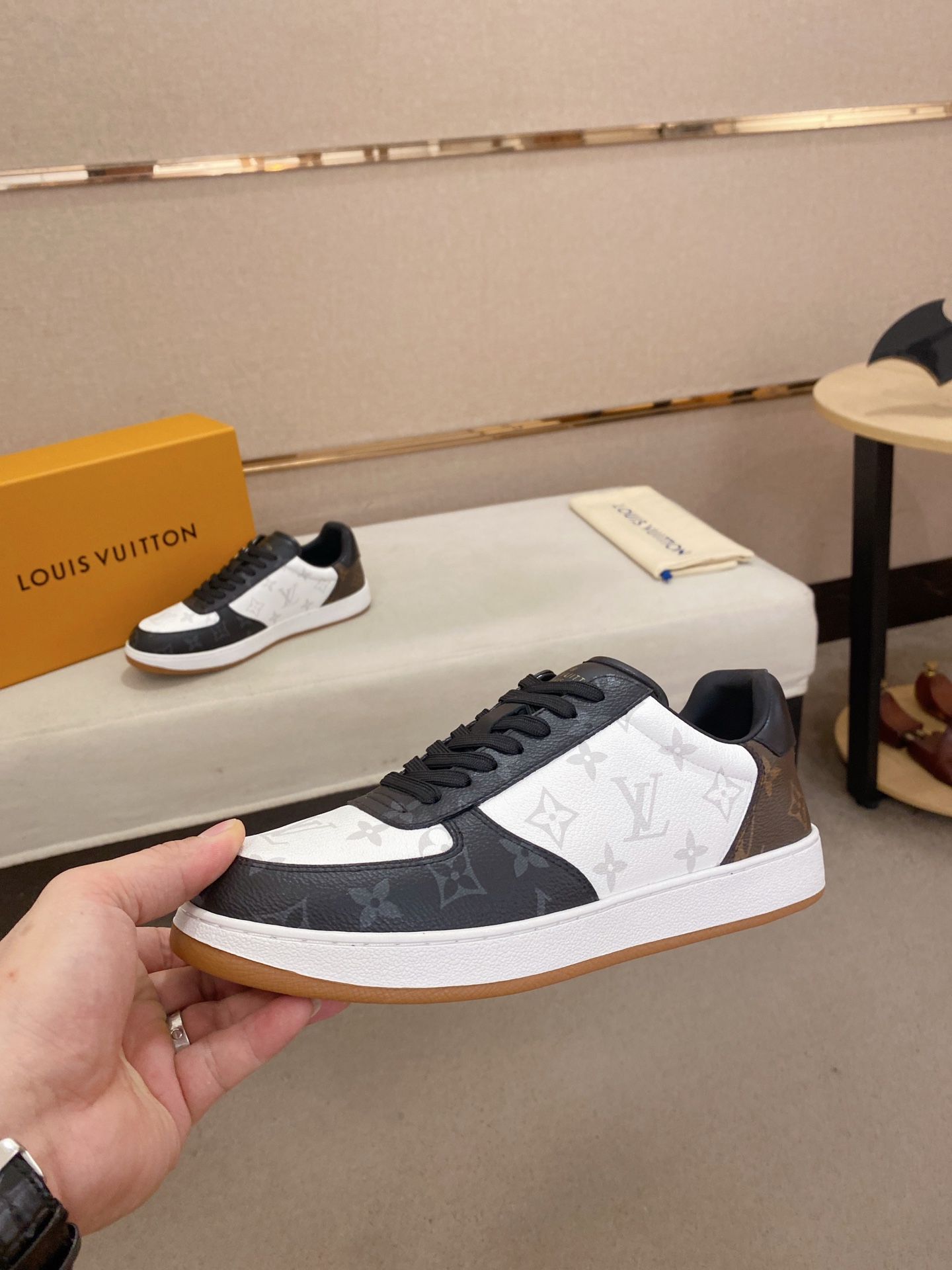 Louis Vuitton Men's Leather Monogram Sneakers: Stylish & Comfortable 4 i1746943043259 6513 0 2