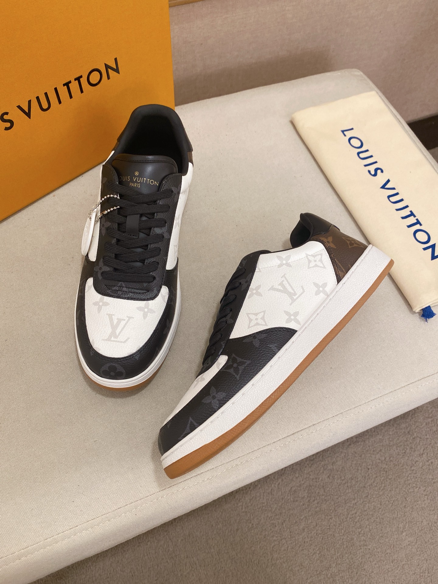 Louis Vuitton Men's Leather Monogram Sneakers: Stylish & Comfortable 7 i1746943043360 3762 0 6
