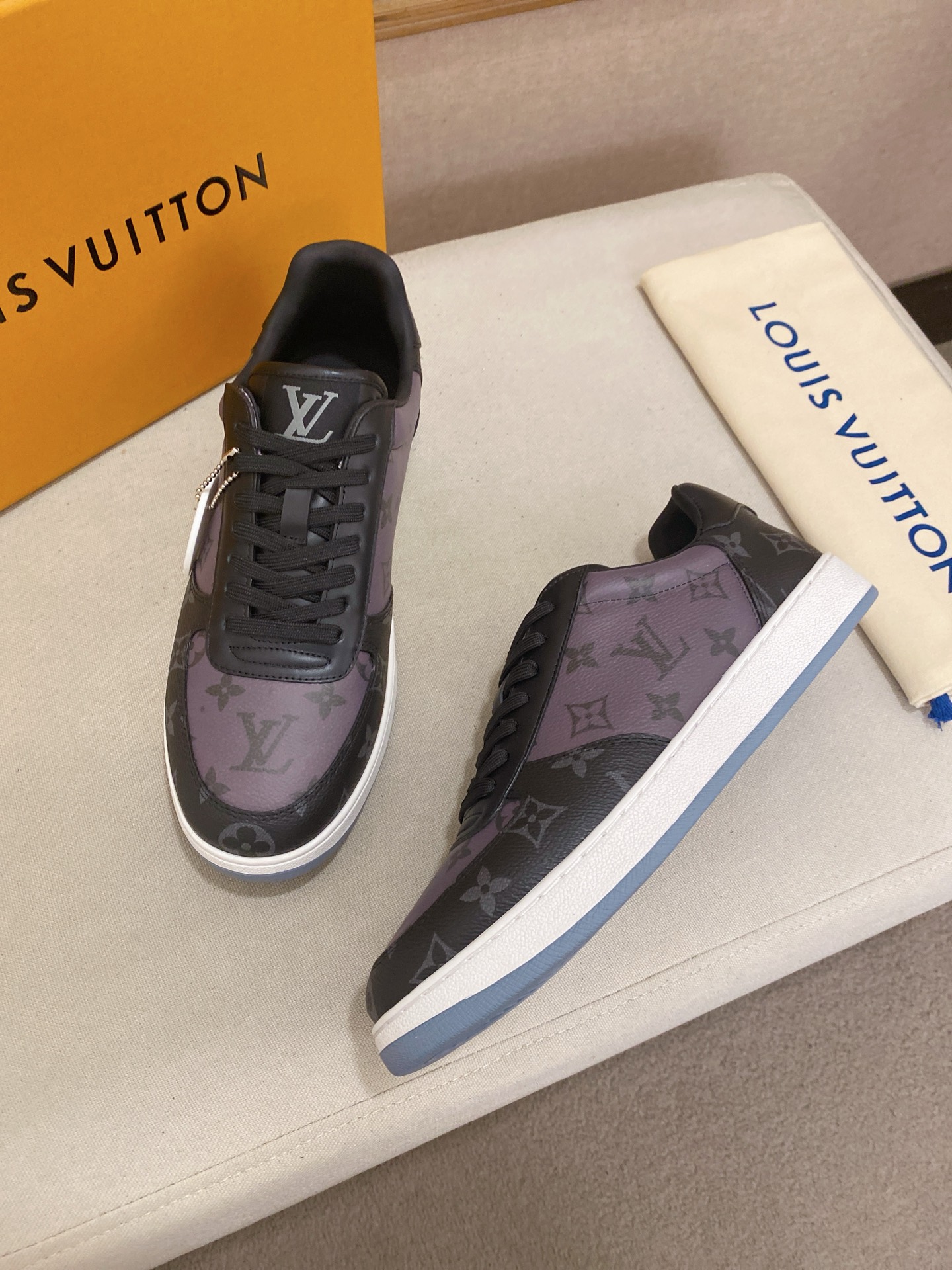 Louis Vuitton Men's Leather Sneaker, Stylish Pattern, Comfortable Fit Size 38-44 7 i1746943105698 2836 0 8