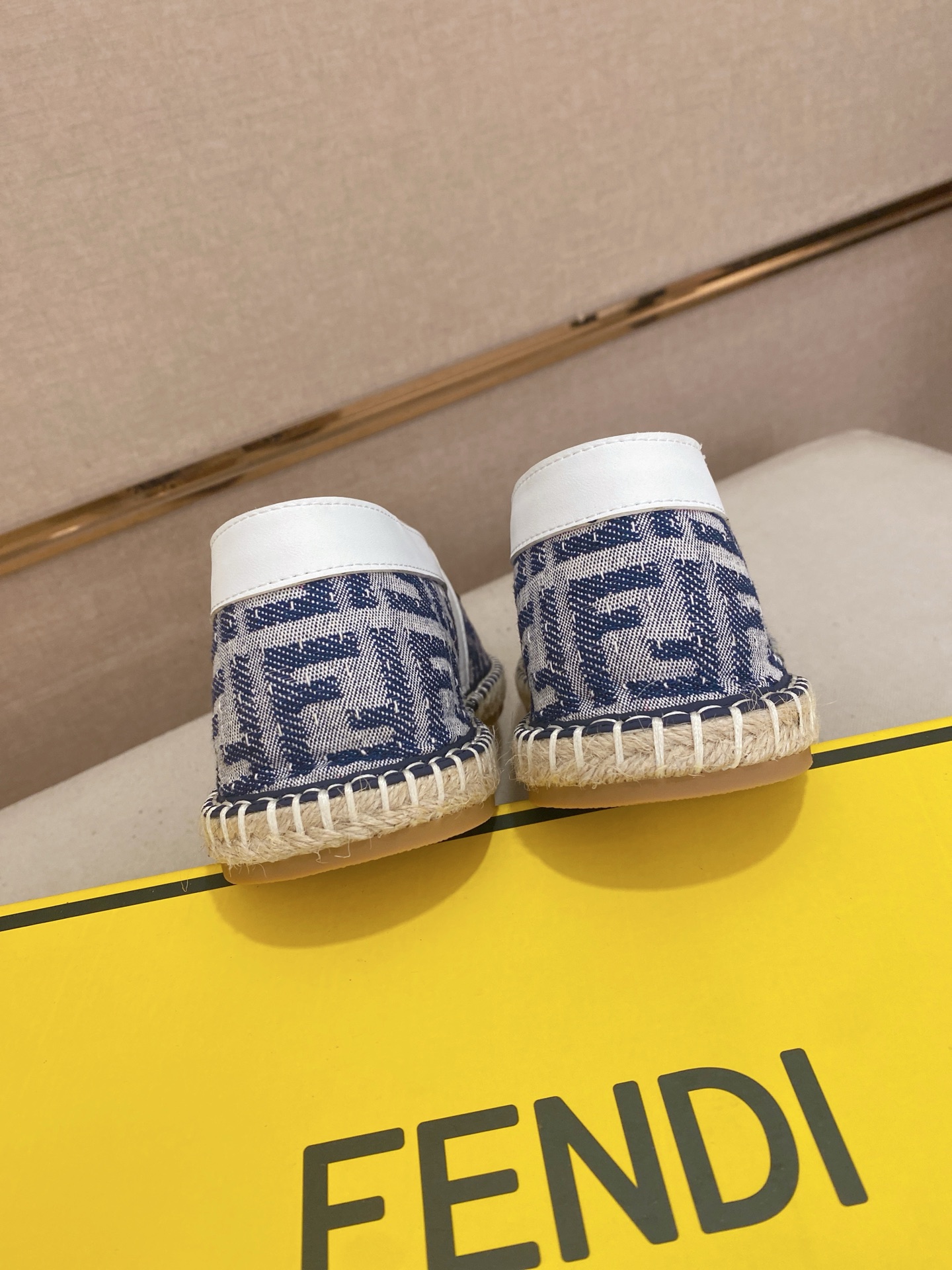 Fendi Men's Blue Espadrille Loafers with Signature FF Motif - Slip-On Style 9 i1746944575181 5252 0 7