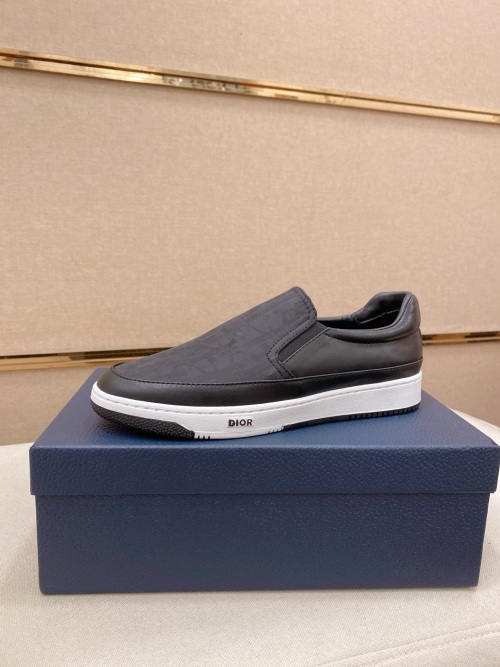 Dior Men's Slip-On Sneaker in Black Leather, Italian Craftsmanship 1 Dior Men's Slip-On Sneaker in Black Leather, Italian Craftsmanship