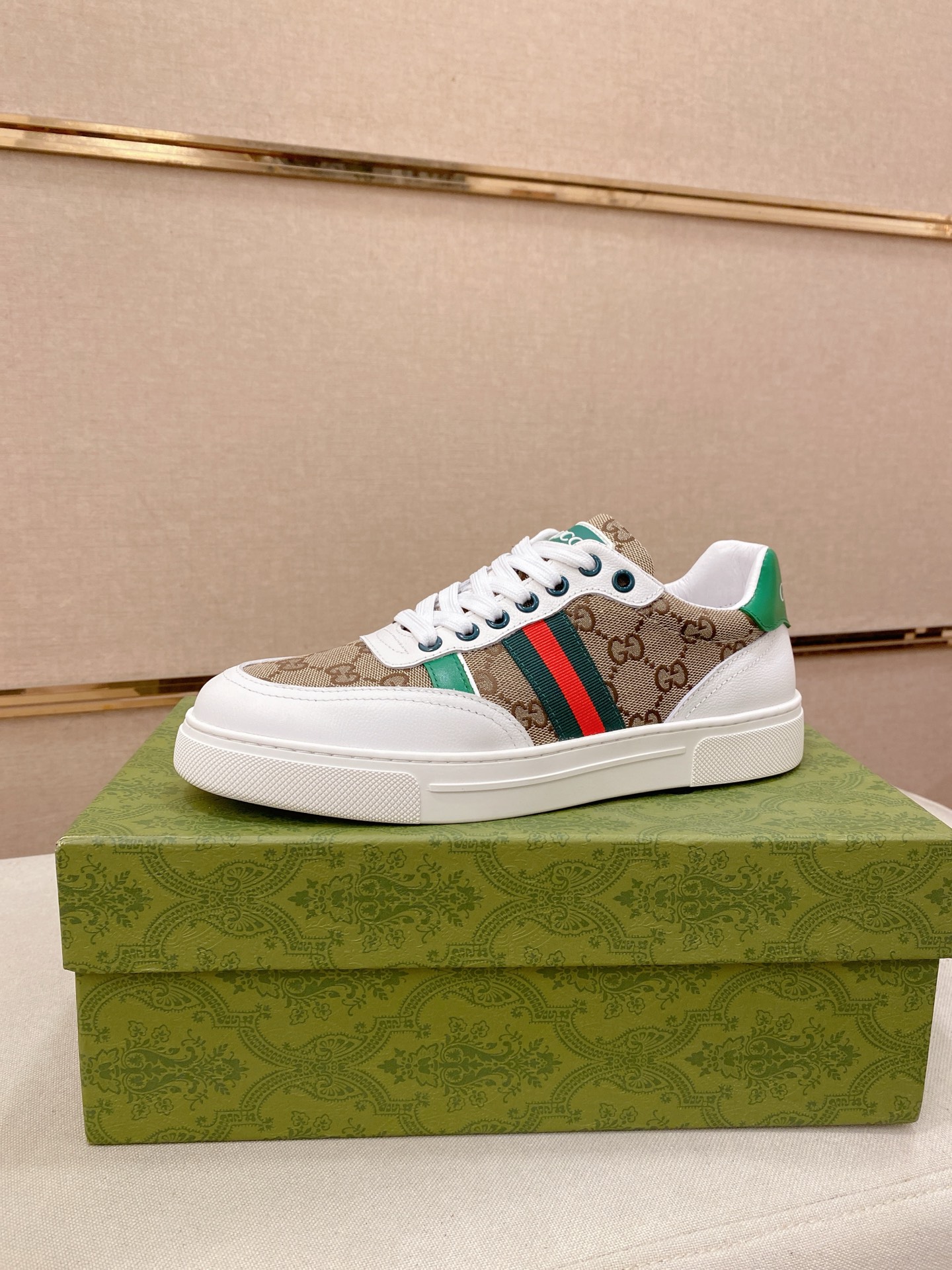 Gucci Men's Ace GG Supreme Sneaker with Green and Red Web stripe 2 i1753170903303 2941 0 0