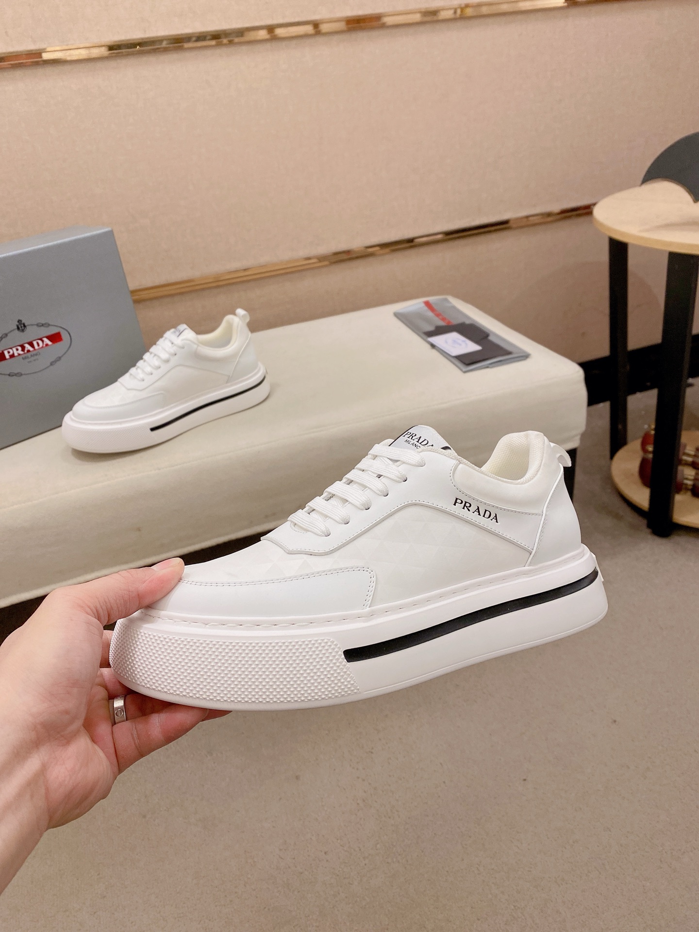 Prada Style Leather Men's Shoes Men's Shoes Men's Shoes detail image 3 from source 767211