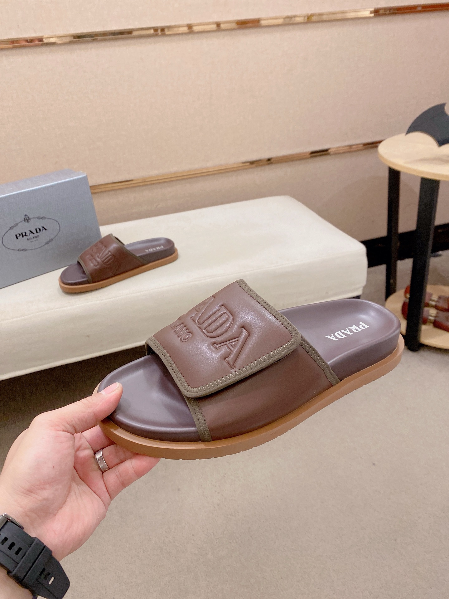 Prada Style Leather Men's Shoes Men's Shoes Men's Shoes detail image 3 from source 767216