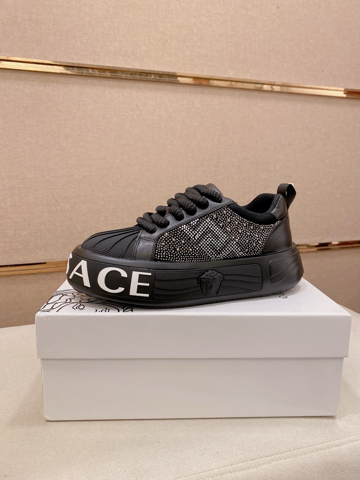 Versace Men's Shoes lookbook cover with Men's Shoes visual references