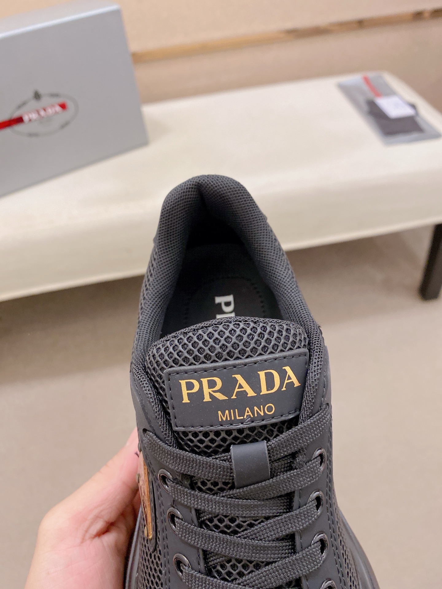 Prada Style Leather Men's Shoes style reference detail image 6 from source 767237