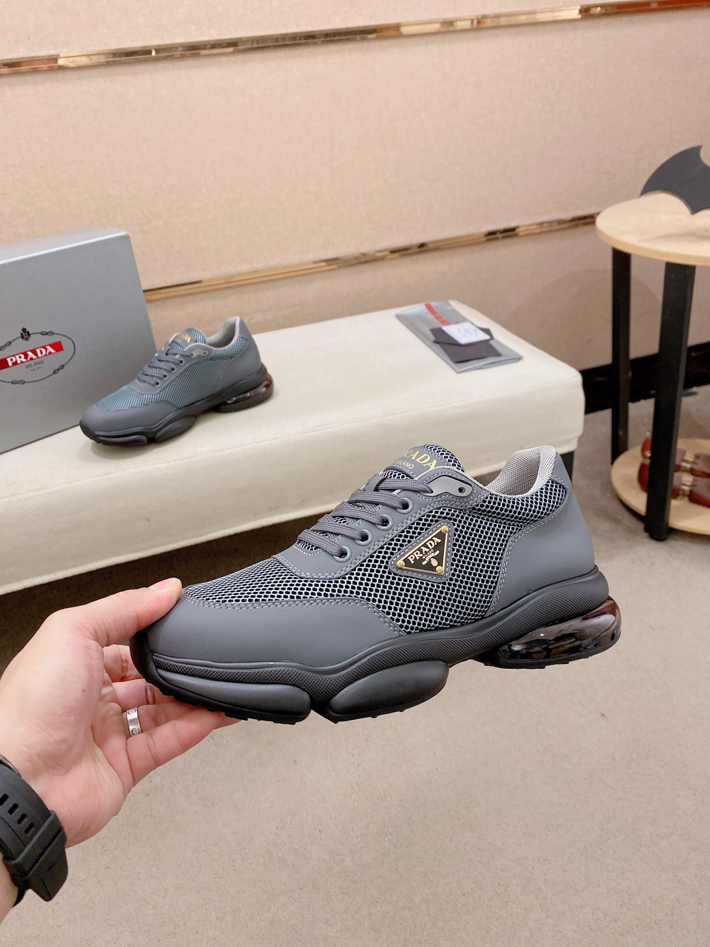 Prada Style Leather Men's Shoes style reference detail image 3 from source 767238