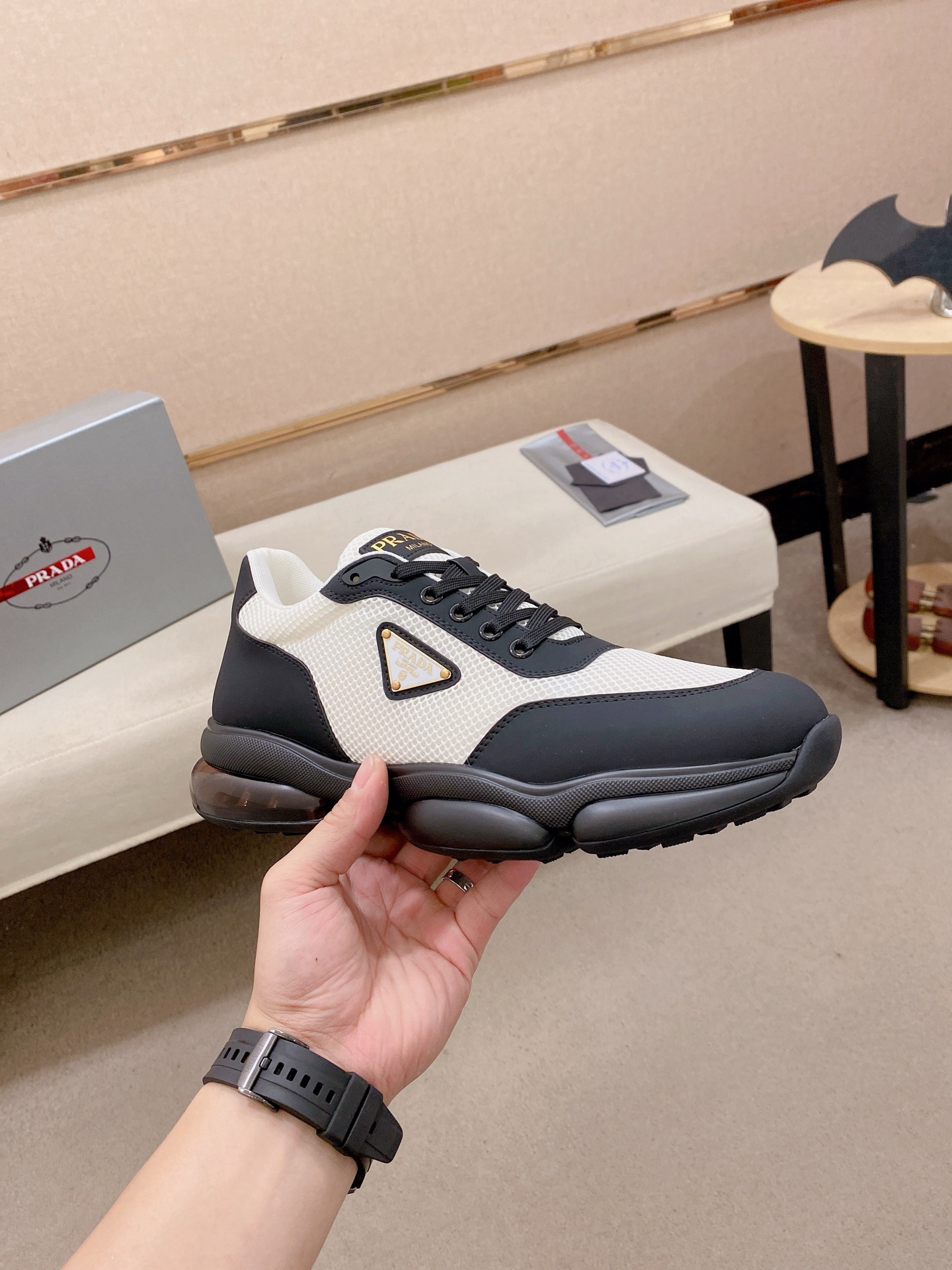 Prada Style Leather Men's Shoes style reference detail image 4 from source 767239