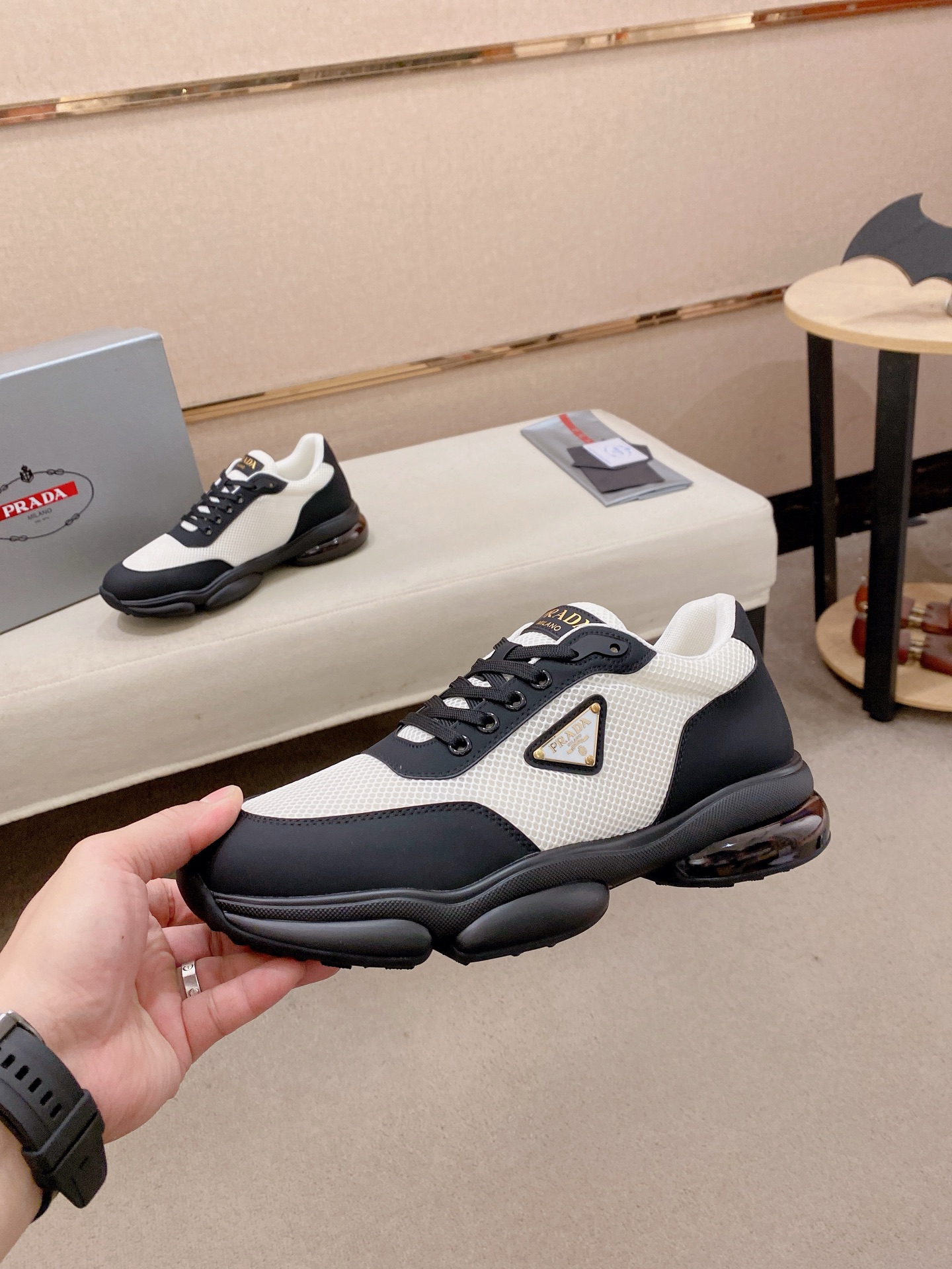 Prada Style Leather Men's Shoes style reference detail image 3 from source 767239