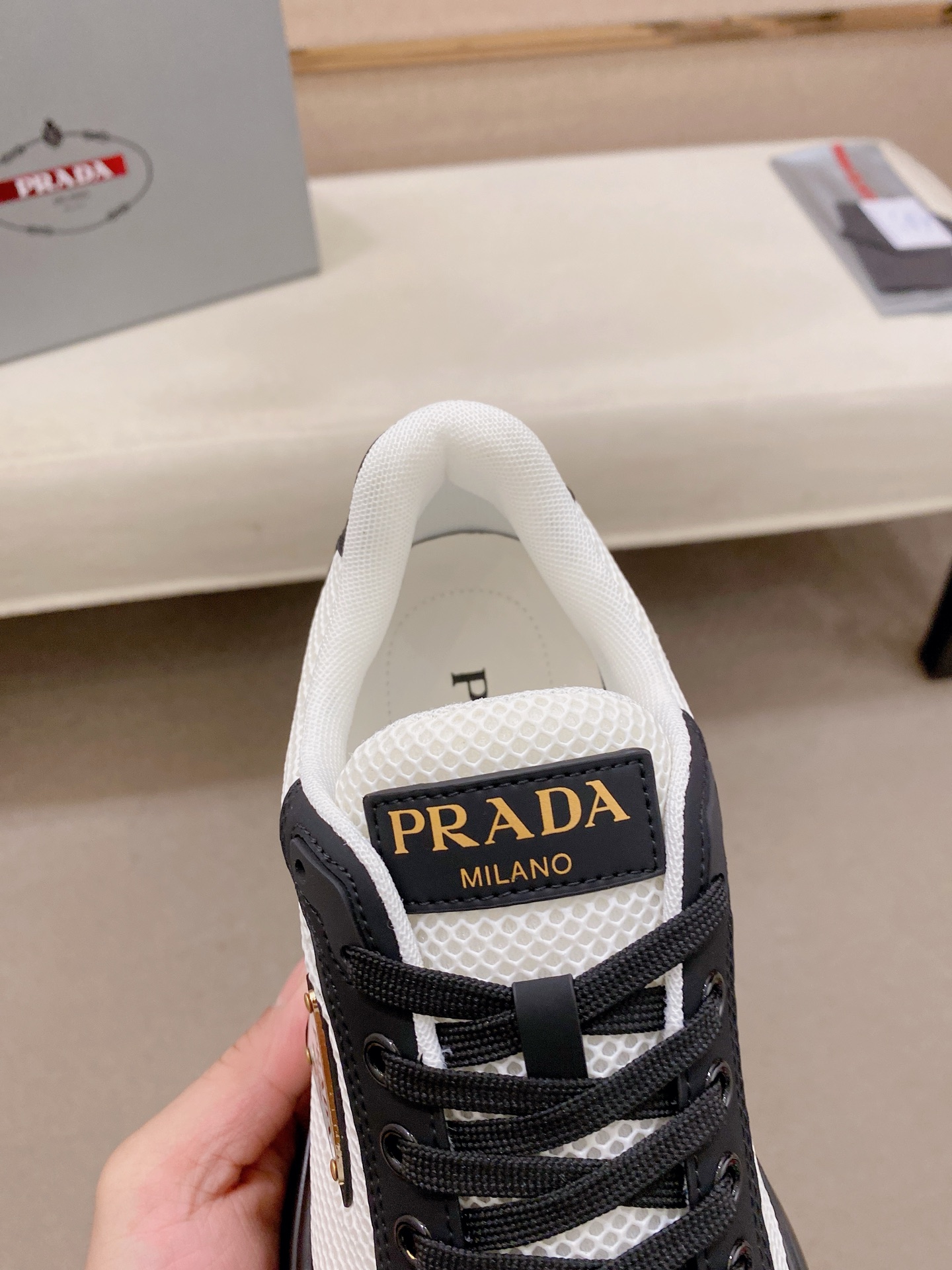 Prada Style Leather Men's Shoes style reference detail image 6 from source 767239