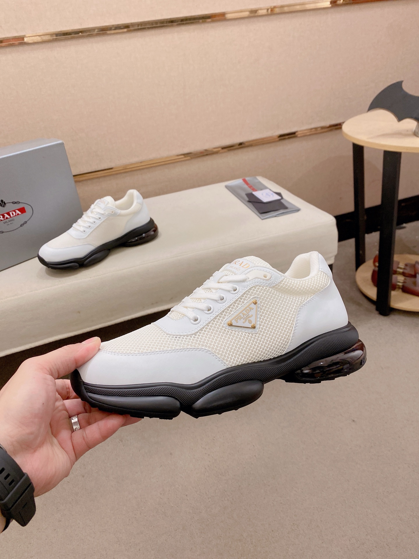 Prada Style Leather Men's Shoes style reference detail image 3 from source 767240
