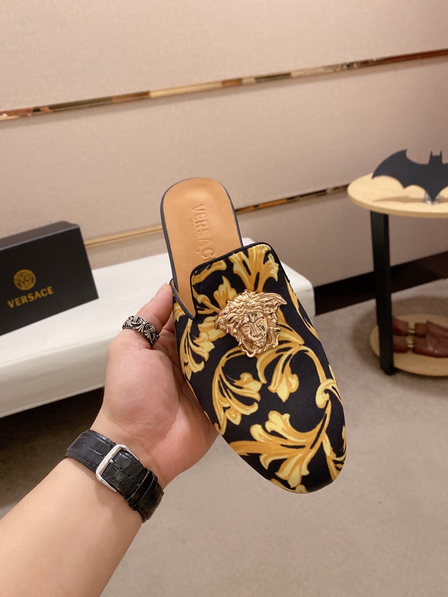 Versace Style Leather Men's Shoes style reference detail image 2 from source 781453