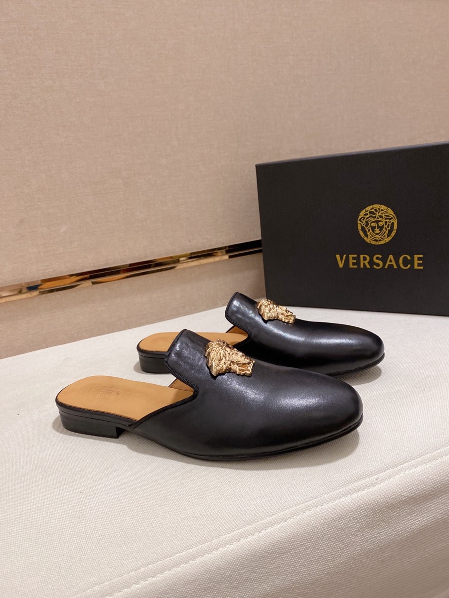 Versace Style Leather Men's Shoes style reference detail image 4 from source 781455