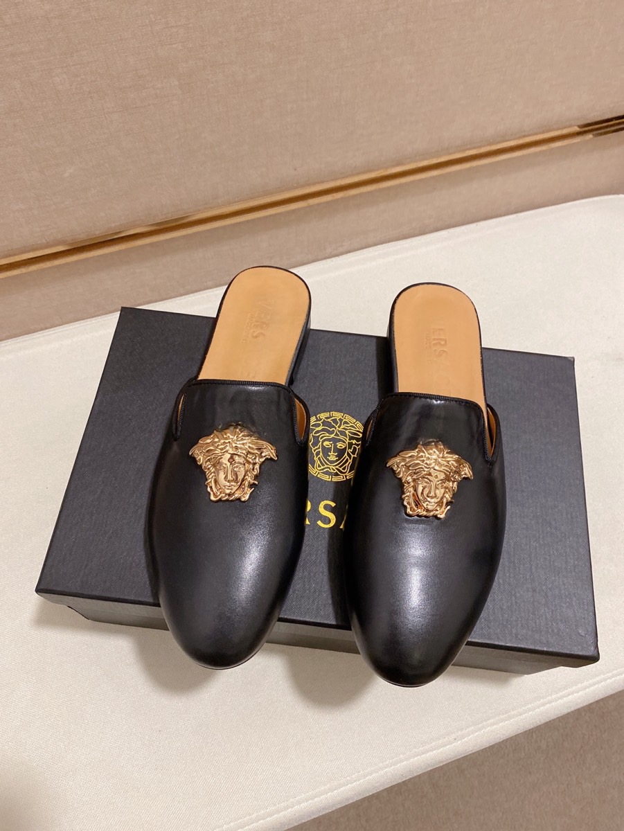 Versace Style Leather Men's Shoes style reference detail image 7 from source 781455