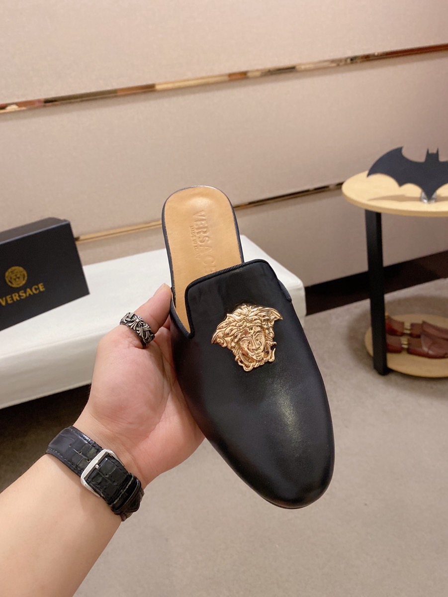 Versace Style Leather Men's Shoes style reference detail image 2 from source 781455