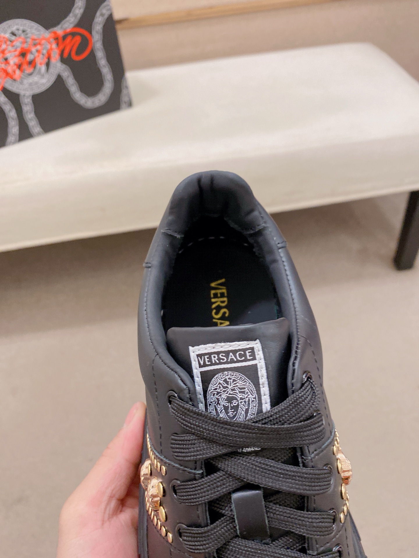 Versace Style Leather Men's Shoes style reference detail image 6 from source 781456
