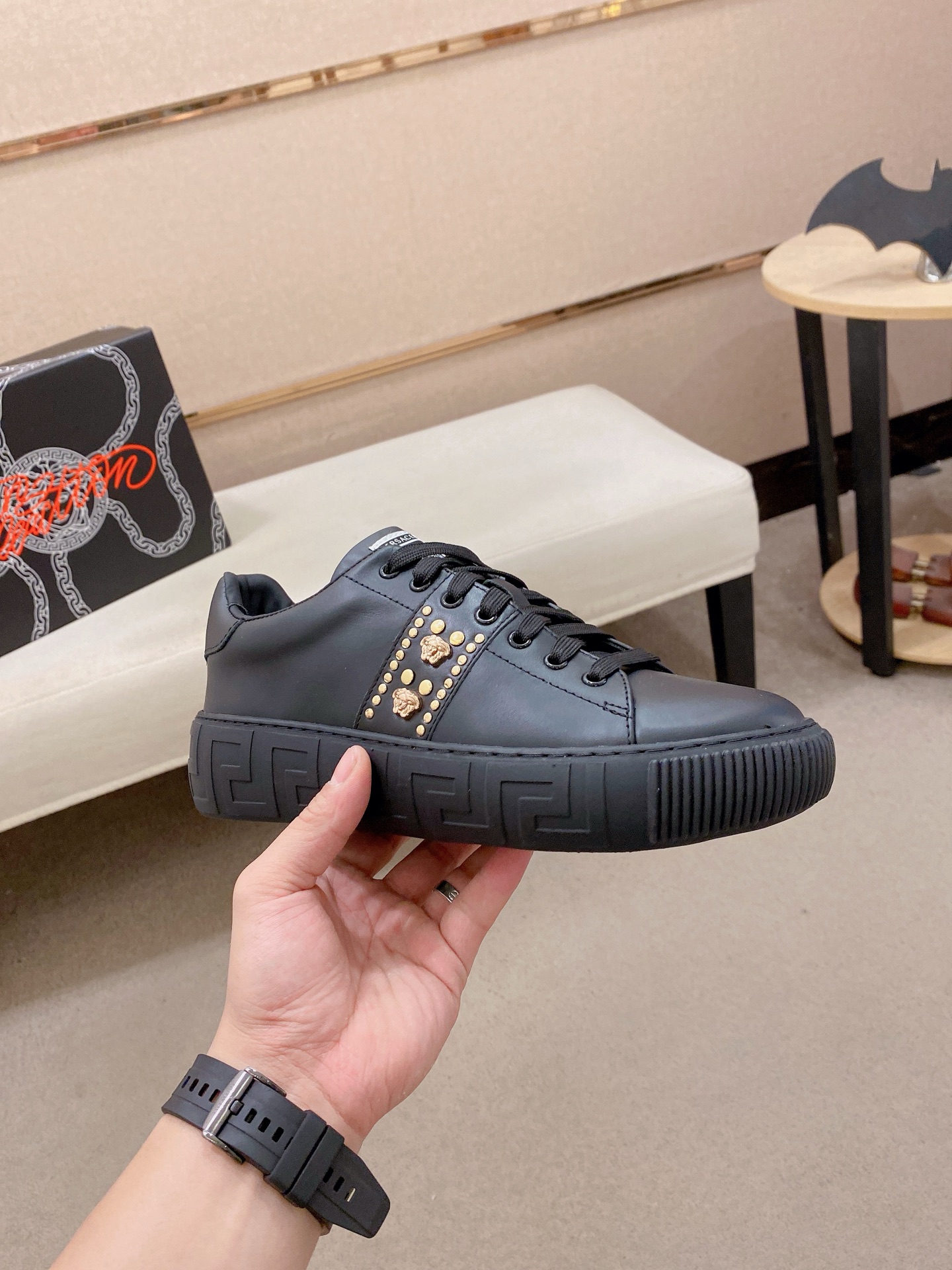 Versace Style Leather Men's Shoes style reference detail image 4 from source 781456