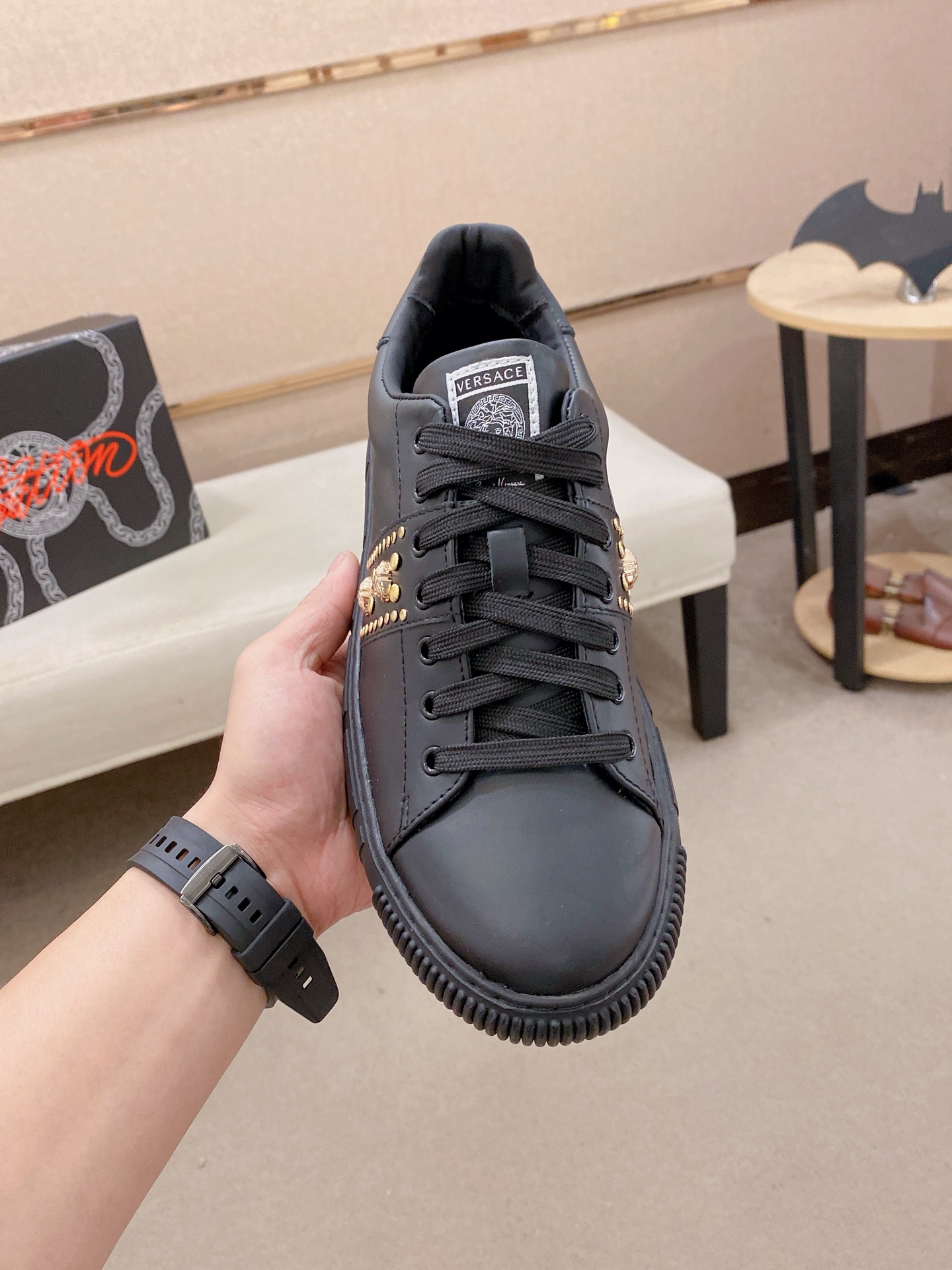 Versace Style Leather Men's Shoes style reference detail image 2 from source 781456