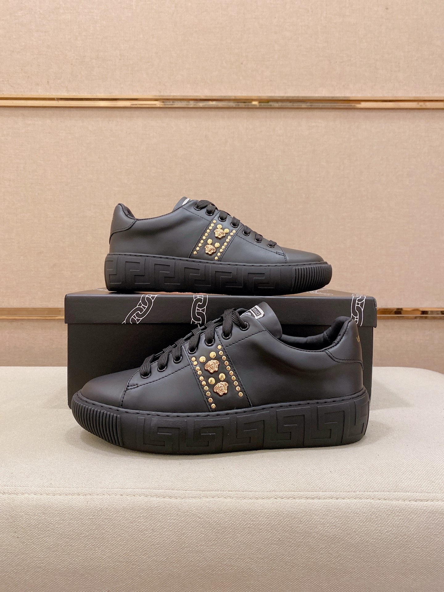 Versace Style Leather Men's Shoes style reference detail image 7 from source 781456
