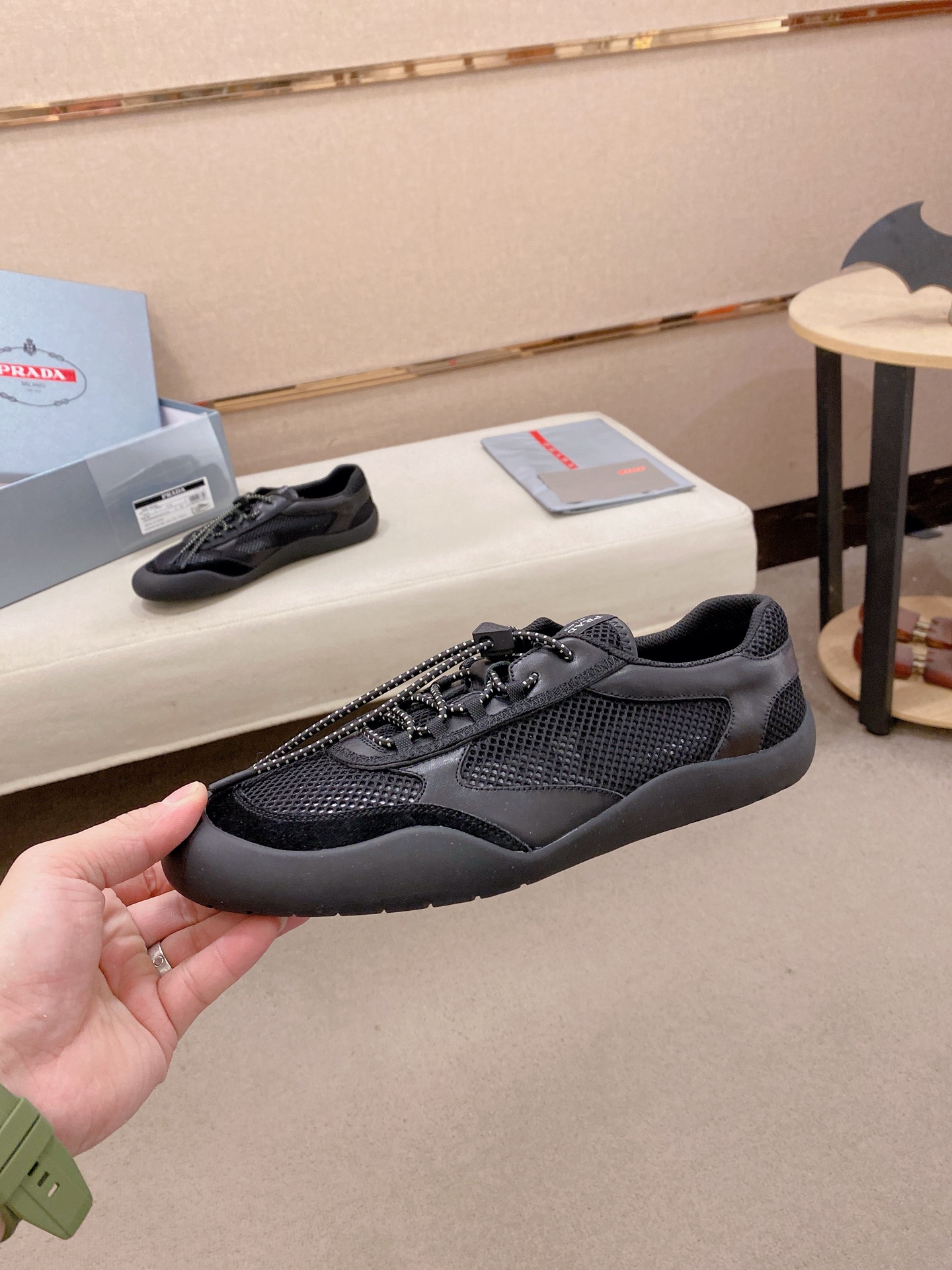 Prada Style Leather Men's Shoes style reference detail image 3 from source 781955