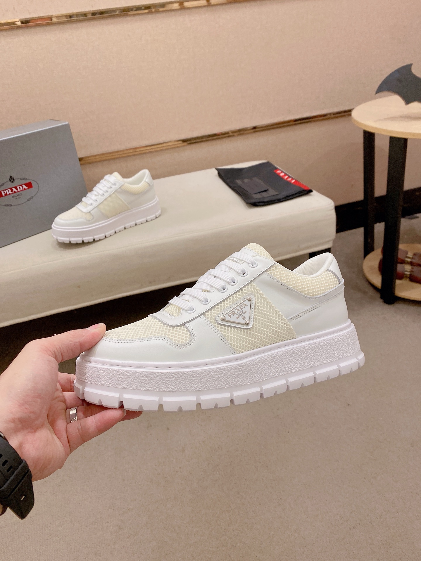 Prada Style Leather Women's Shoes style reference detail image 3 from source 774930