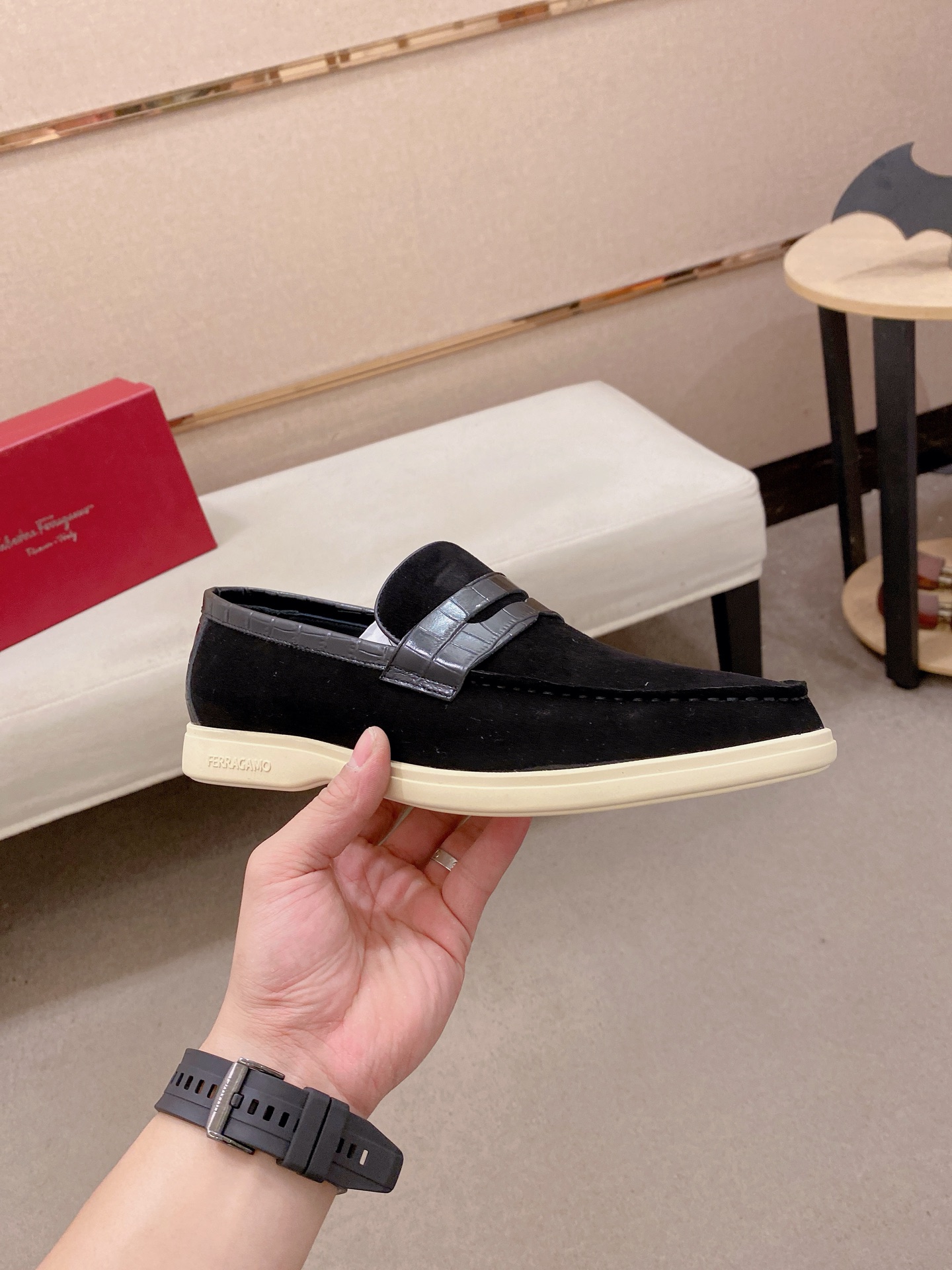 Ferragamo Style Leather Men's Shoes Men's Shoes Men's Shoes detail image 4 from source 783461