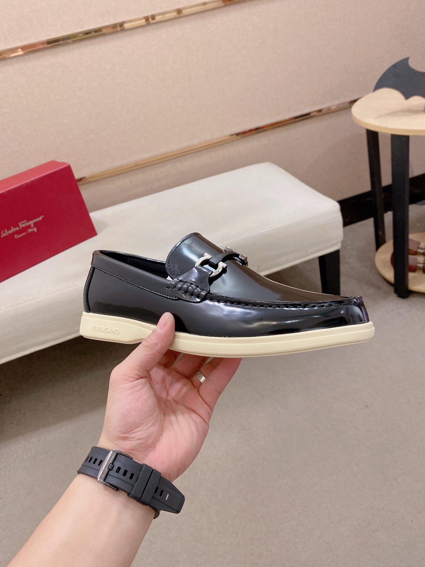 Ferragamo Style Leather Men's Shoes Men's Shoes Men's Shoes detail image 4 from source 783466