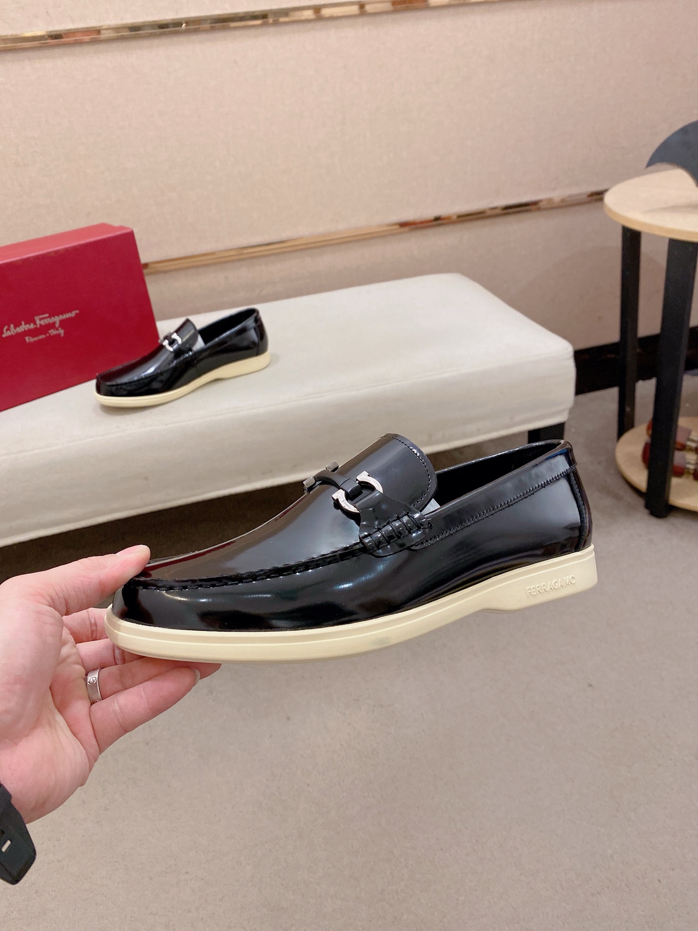 Ferragamo Style Leather Men's Shoes Men's Shoes Men's Shoes detail image 3 from source 783466