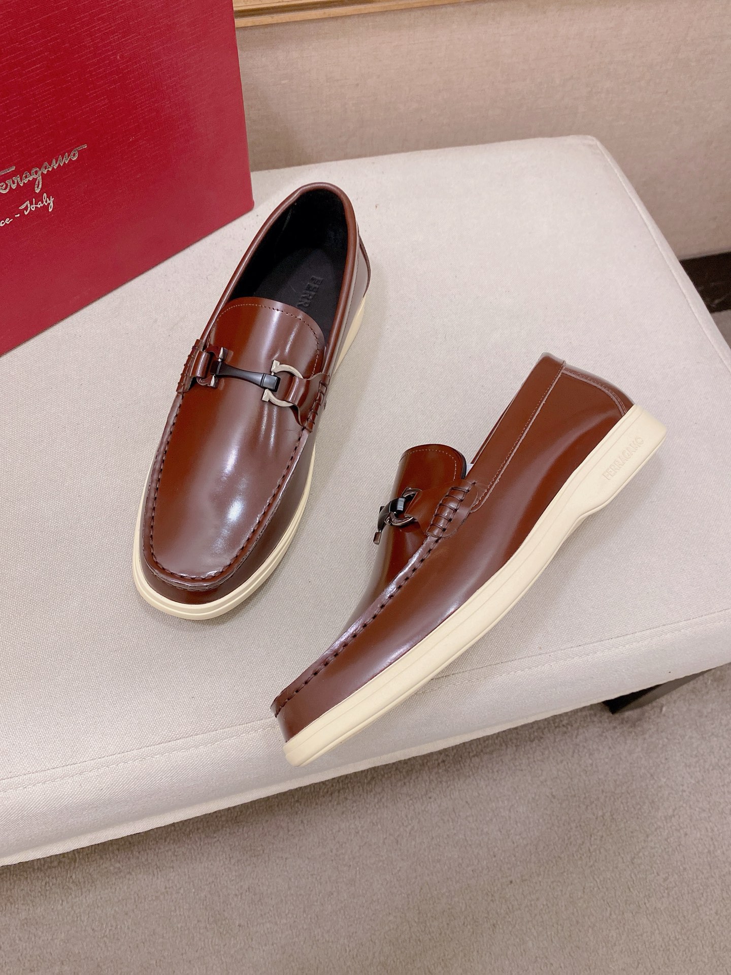 Ferragamo Style Leather Men's Shoes Men's Shoes Men's Shoes detail image 7 from source 783467
