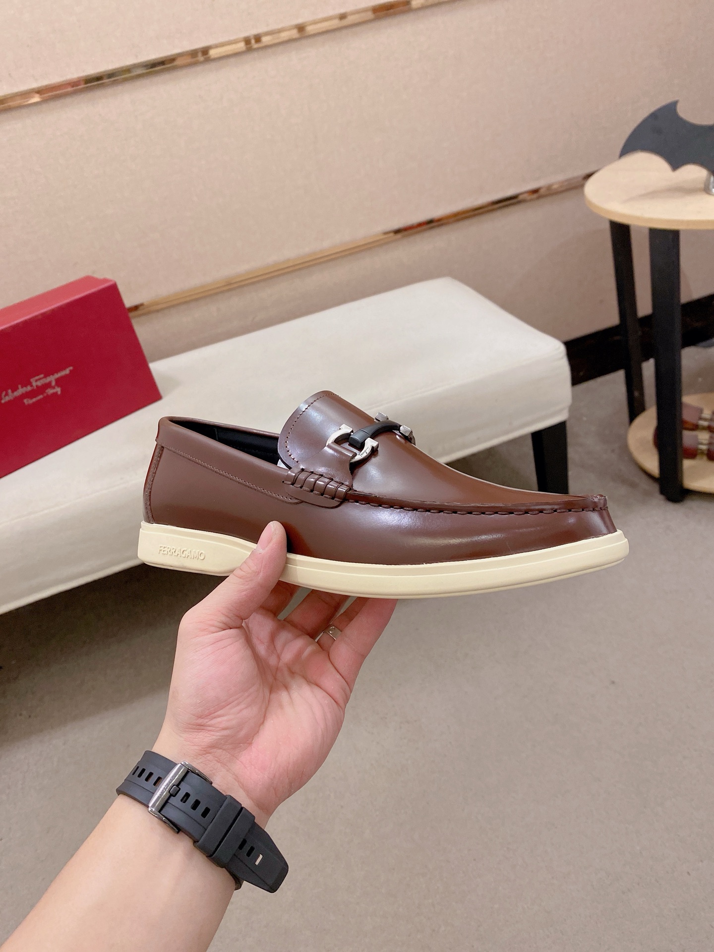 Ferragamo Style Leather Men's Shoes Men's Shoes Men's Shoes detail image 4 from source 783467