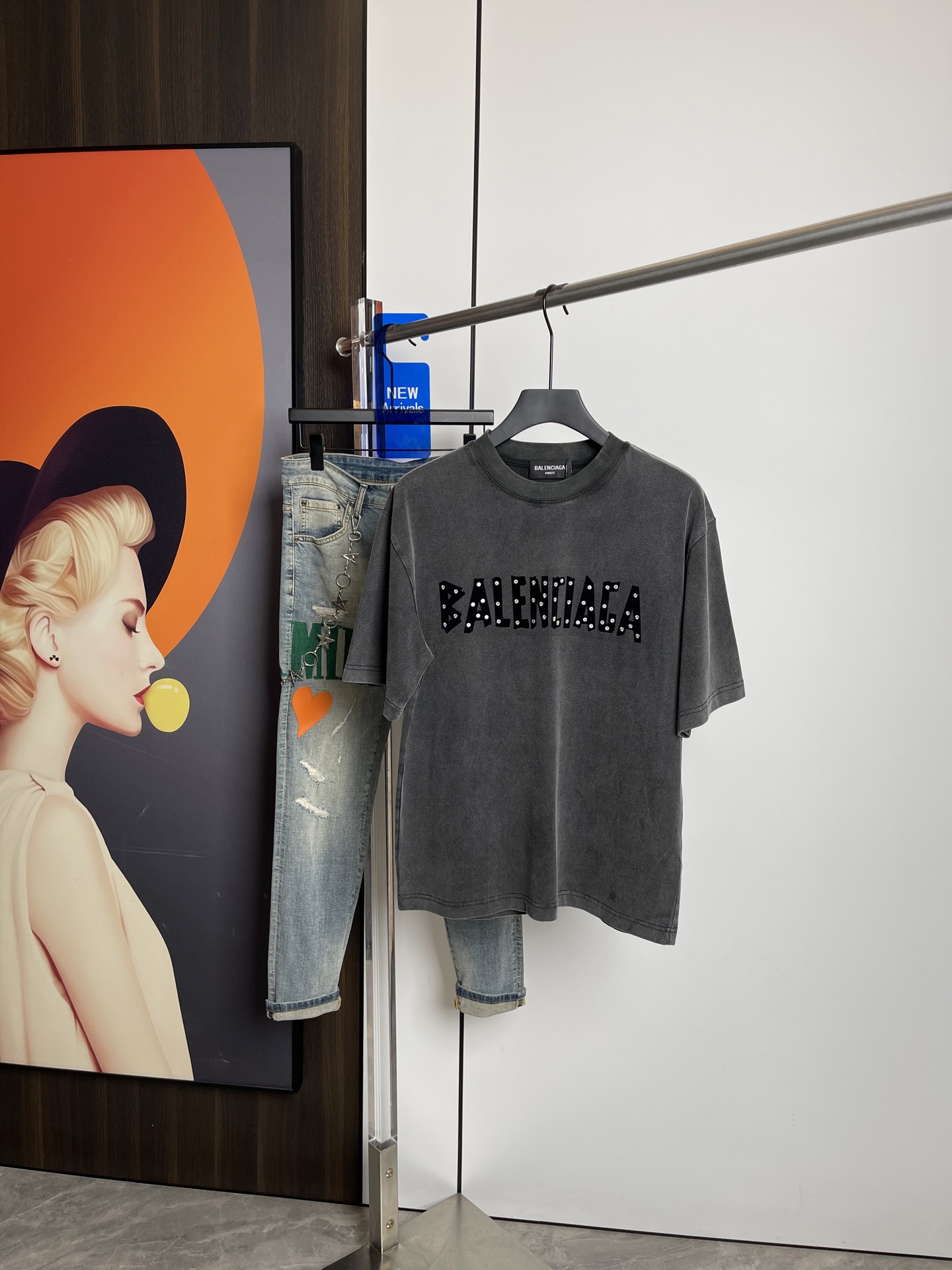 巴黎世家2025夏季新品短袖T恤，一比一原版印花.三标齐 ！...