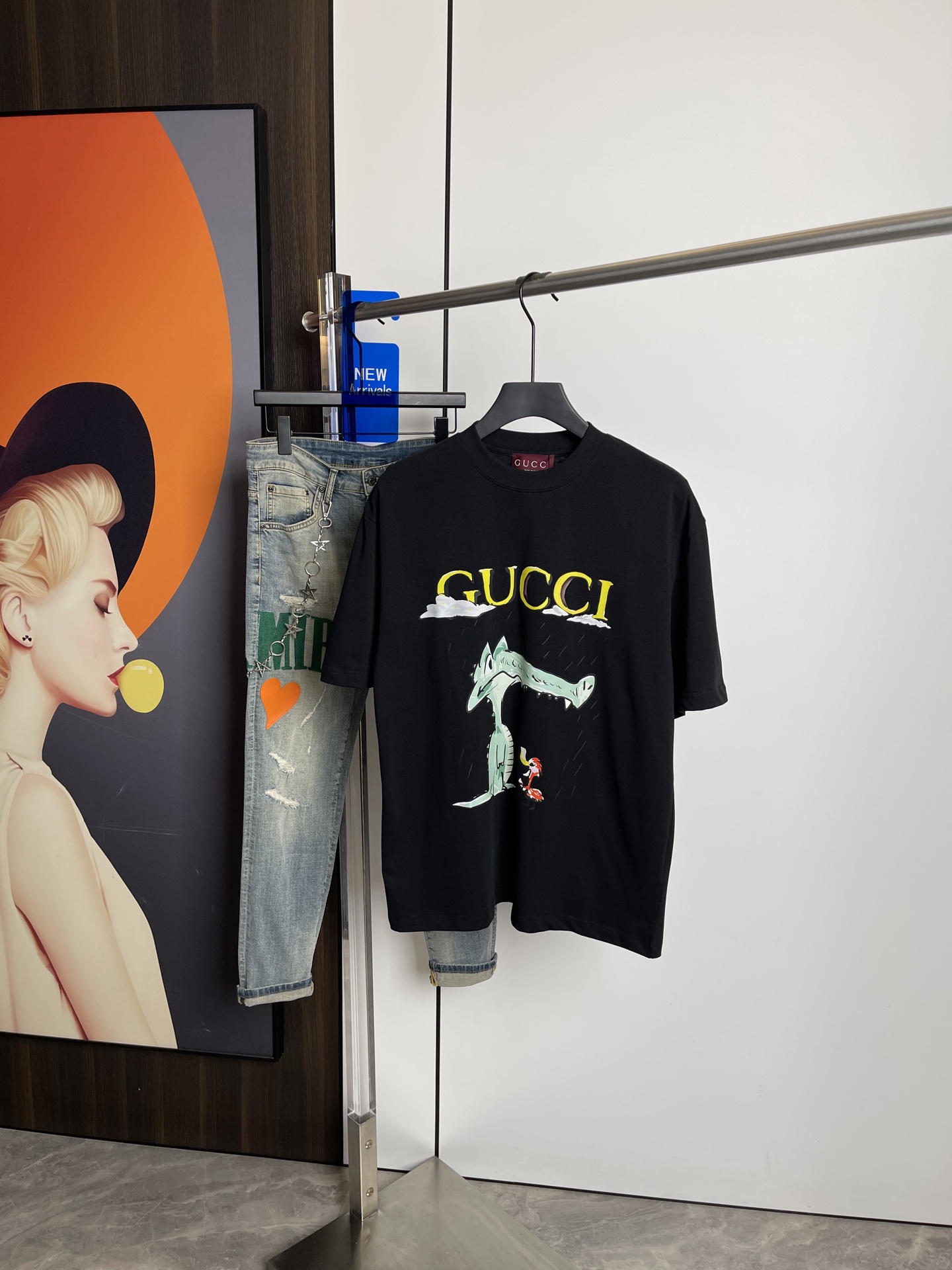 Gucci2025夏季新品短袖T恤，一比一原版印花.三标齐 ！简约...