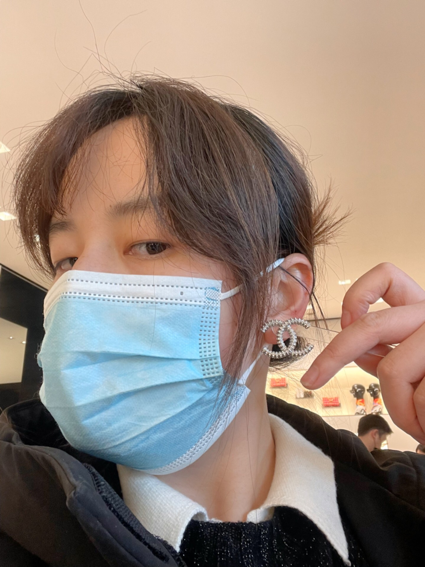 官网6200颜值超高chanel23P大双C水钻耳钉CH@nel每季都会有的经典双C耳钉颗颗施华洛世奇钻