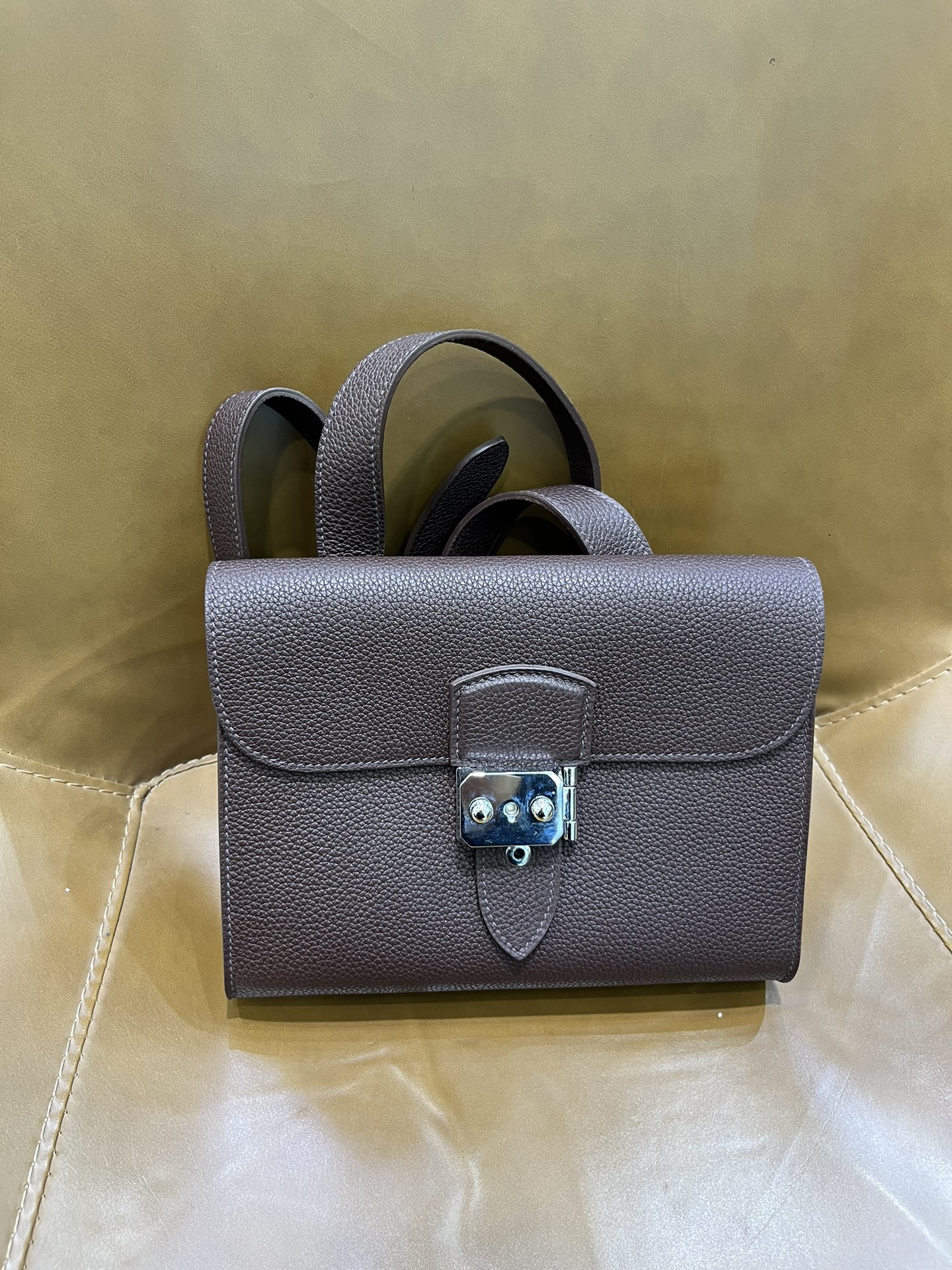 Hermès Hermes/Hermes Unisex Crossbody Bag ToGo Leather Messenger Bag 21cm Cowhide Leather Super Good
