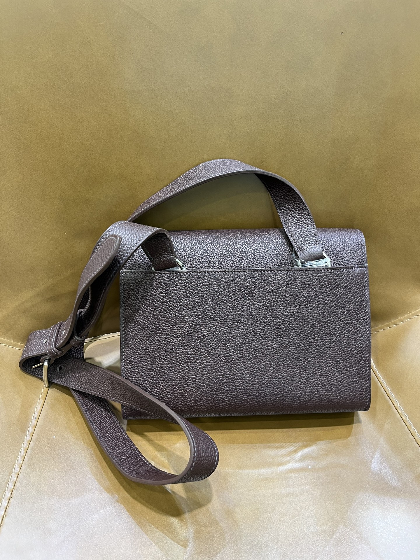 Hermès Hermes/Hermes Unisex Crossbody Bag ToGo Leather Messenger Bag 21cm Cowhide Leather Super Good